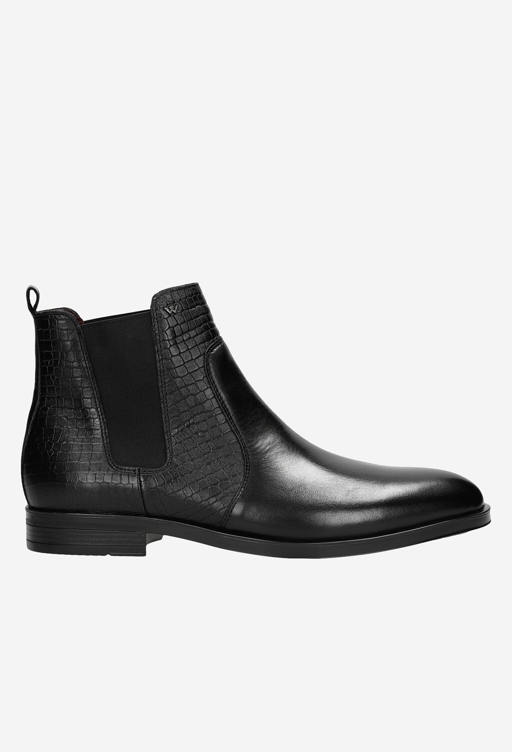 Elegantné pánske kožené čižmy v čiernom farebnom prevedení 20003-51 Widok 2