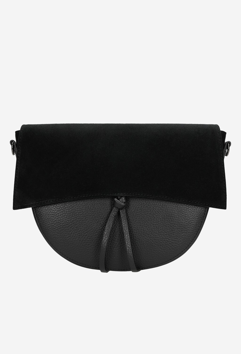 Mała czarna torebka damska z łączonych skór 80030-71 Widok 2