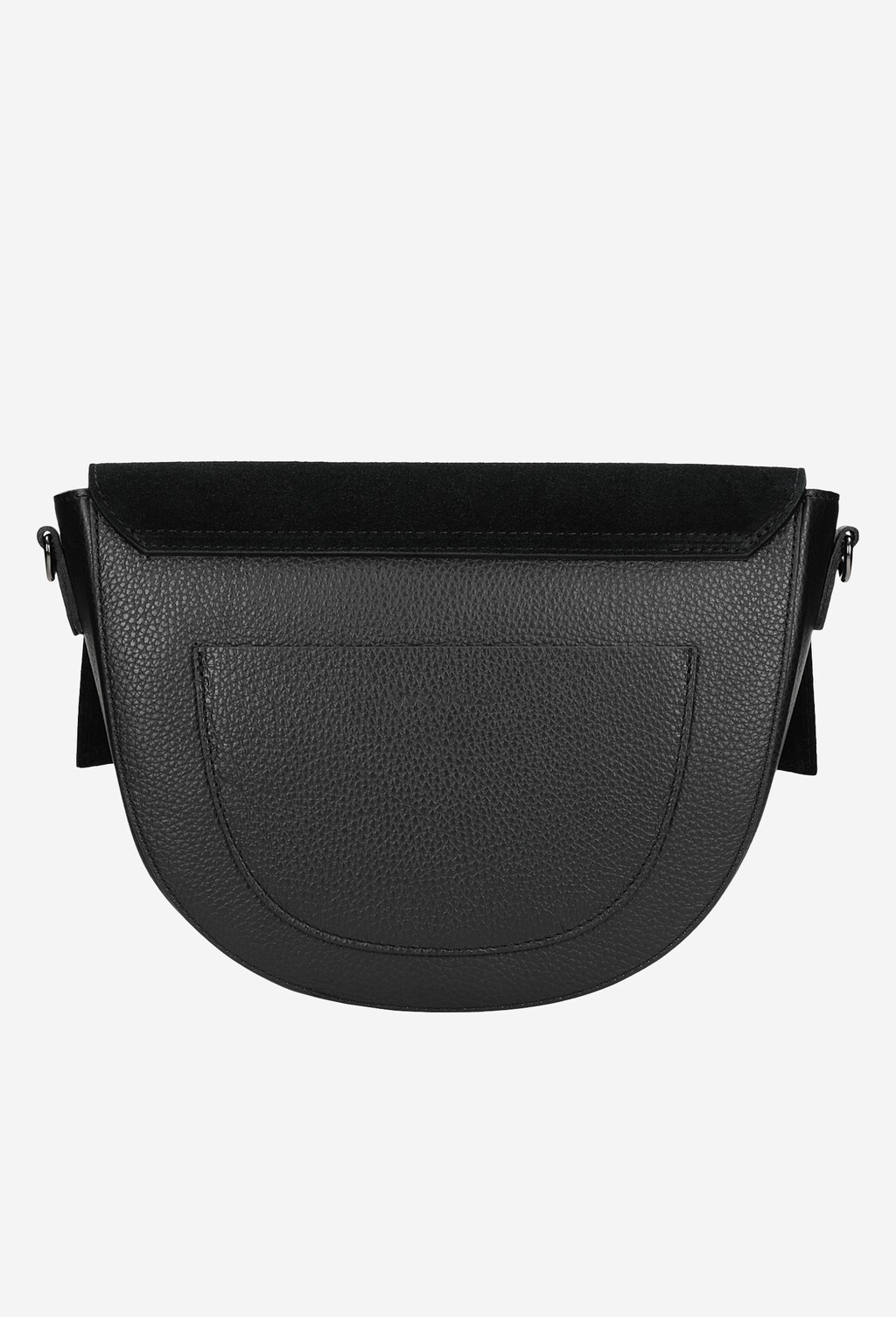 Mała czarna torebka damska z łączonych skór 80030-71 Widok 4