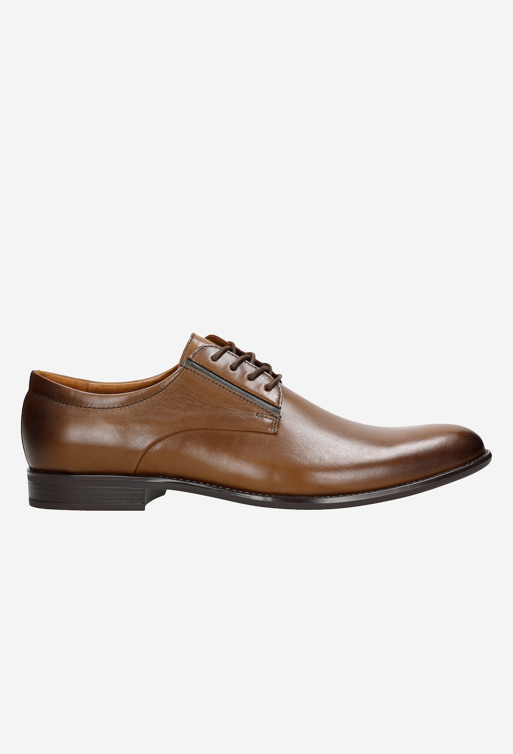 Elegantné pánske poltopánky z hnedej lícovej kože 10003-53 Widok 2