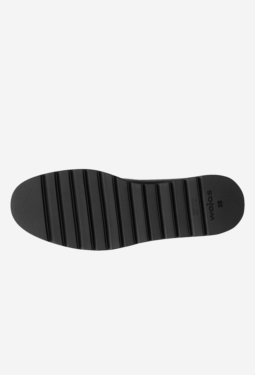 Czarne sznurowane półbuty damskie na wysokiej platformie 46054-51 Widok 6