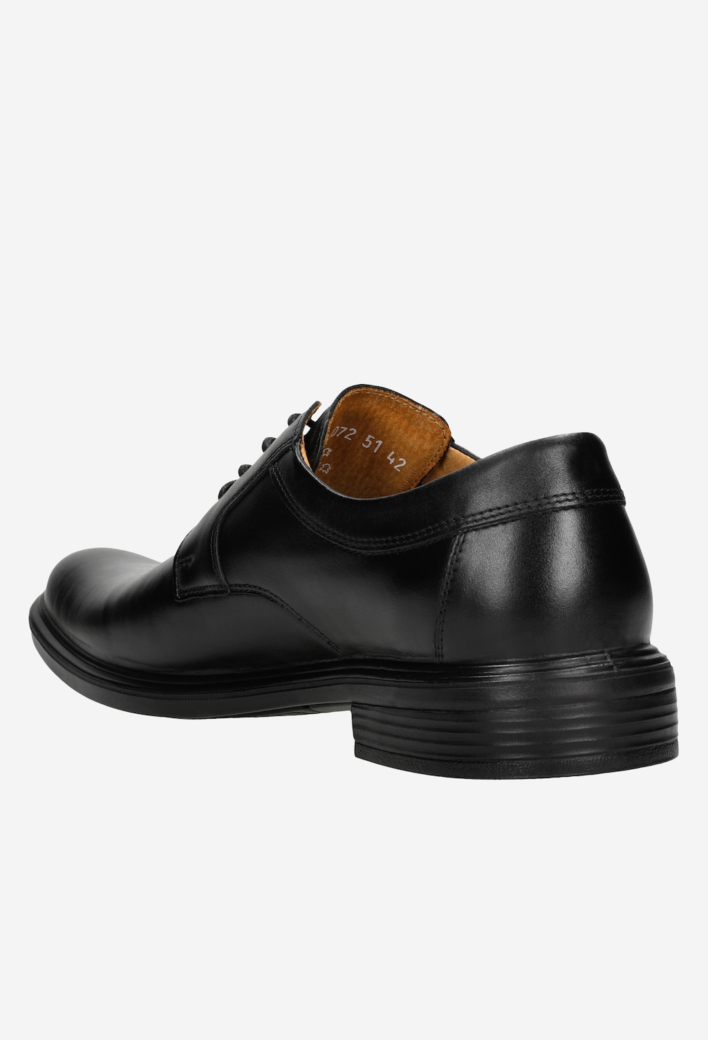 Czarne sznurowane półbuty męskie w stylu formal 10072-51 Widok 4