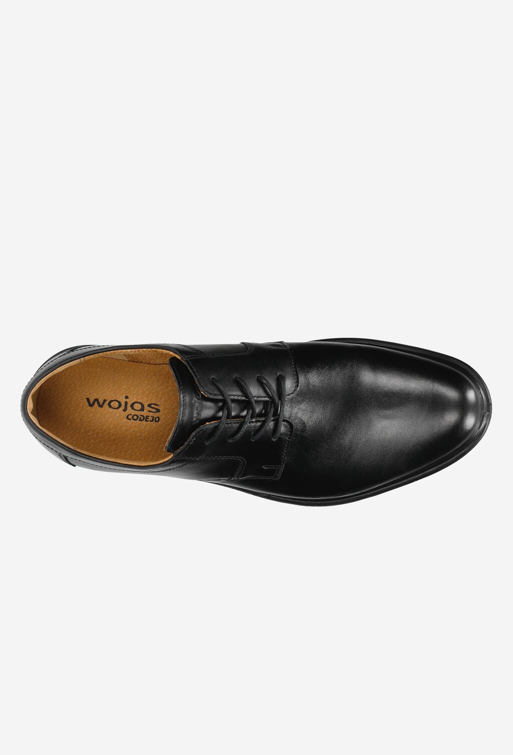 Czarne sznurowane półbuty męskie w stylu formal 10072-51 Widok 5