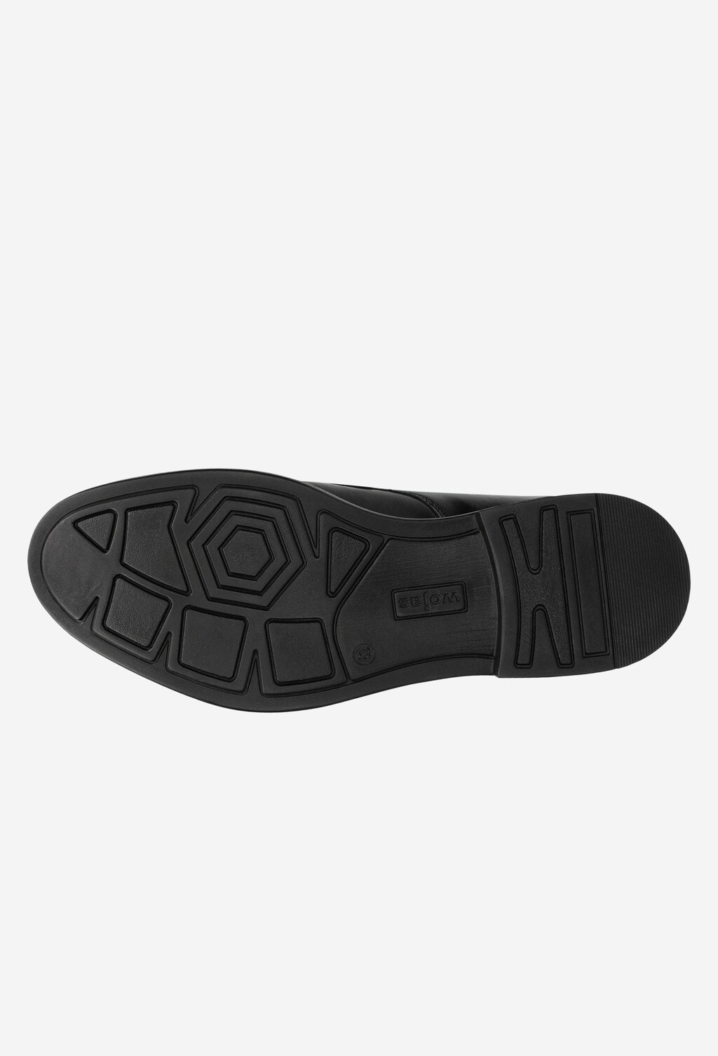 Czarne sznurowane półbuty męskie w stylu formal 10072-51 Widok 6