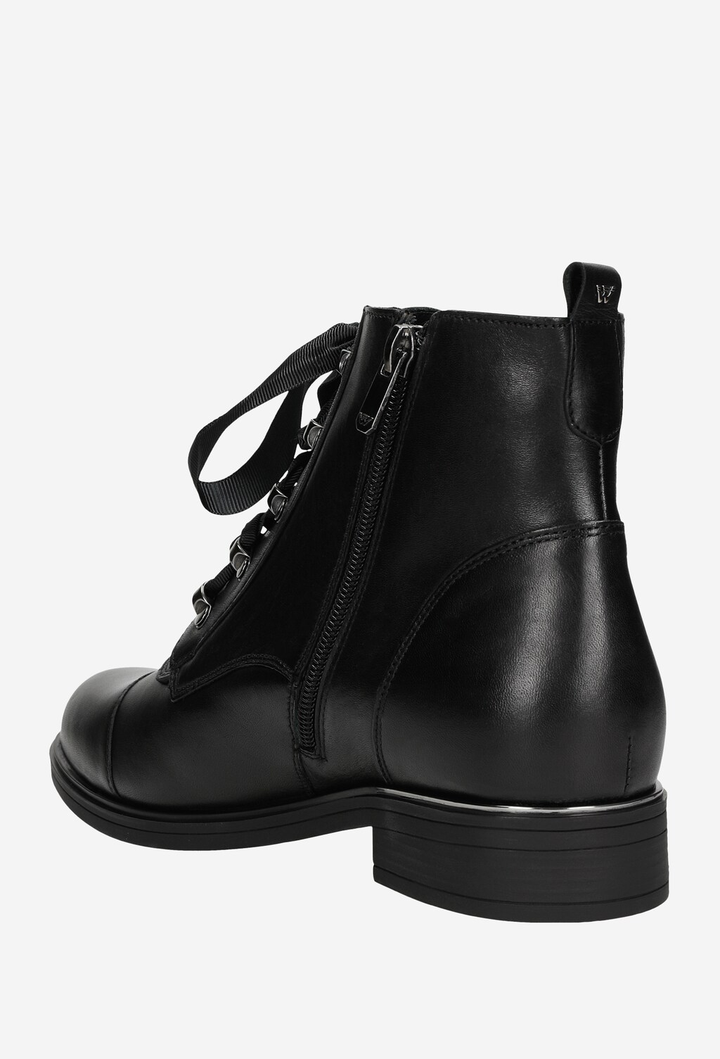 Dámske čierne členkové čižmy so šnurovaním 64005-51 Widok 4