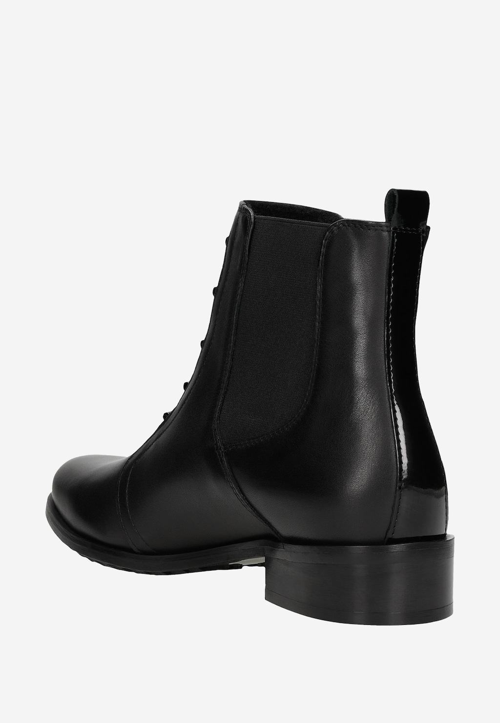 Čierne dámske členkové čižmy s originálnou aplikáciou 55079-81 Widok 3