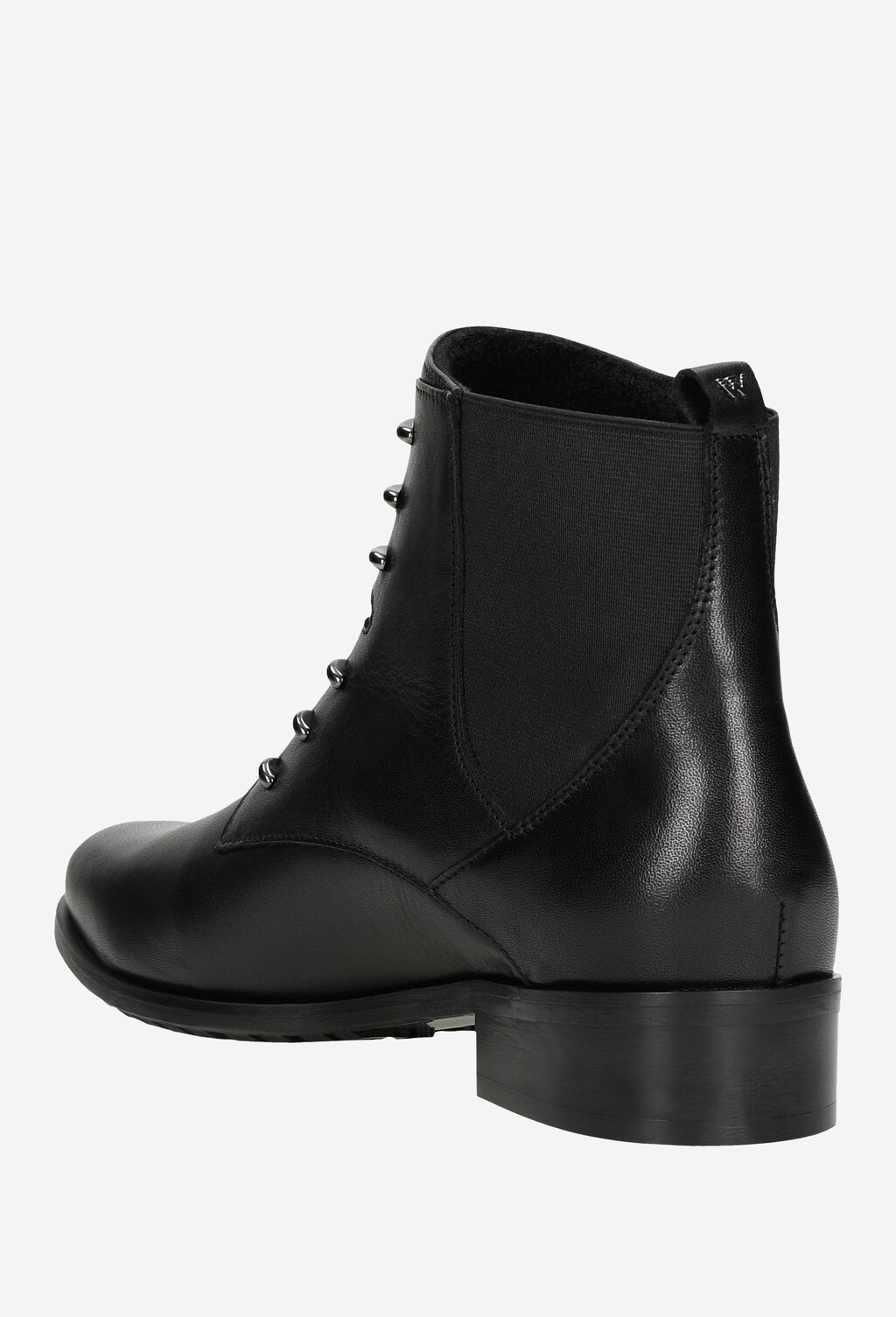 Czarne sztyblety damskie ze skóry licowej 55025-81 Widok 3