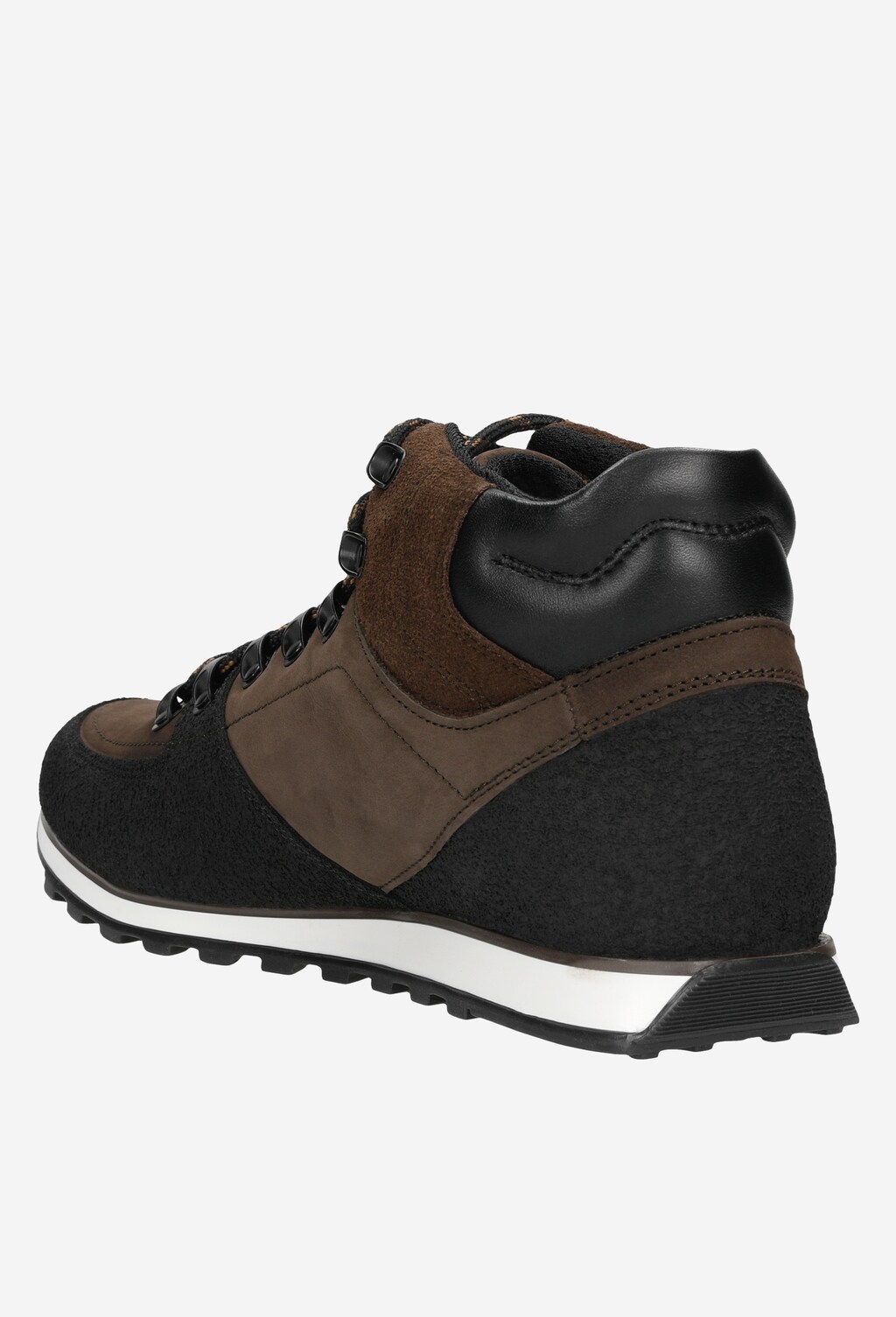 Pánske kožené čižmy v obľúbenej kombinácii hnedej a čiernej 24010-72 Widok 4