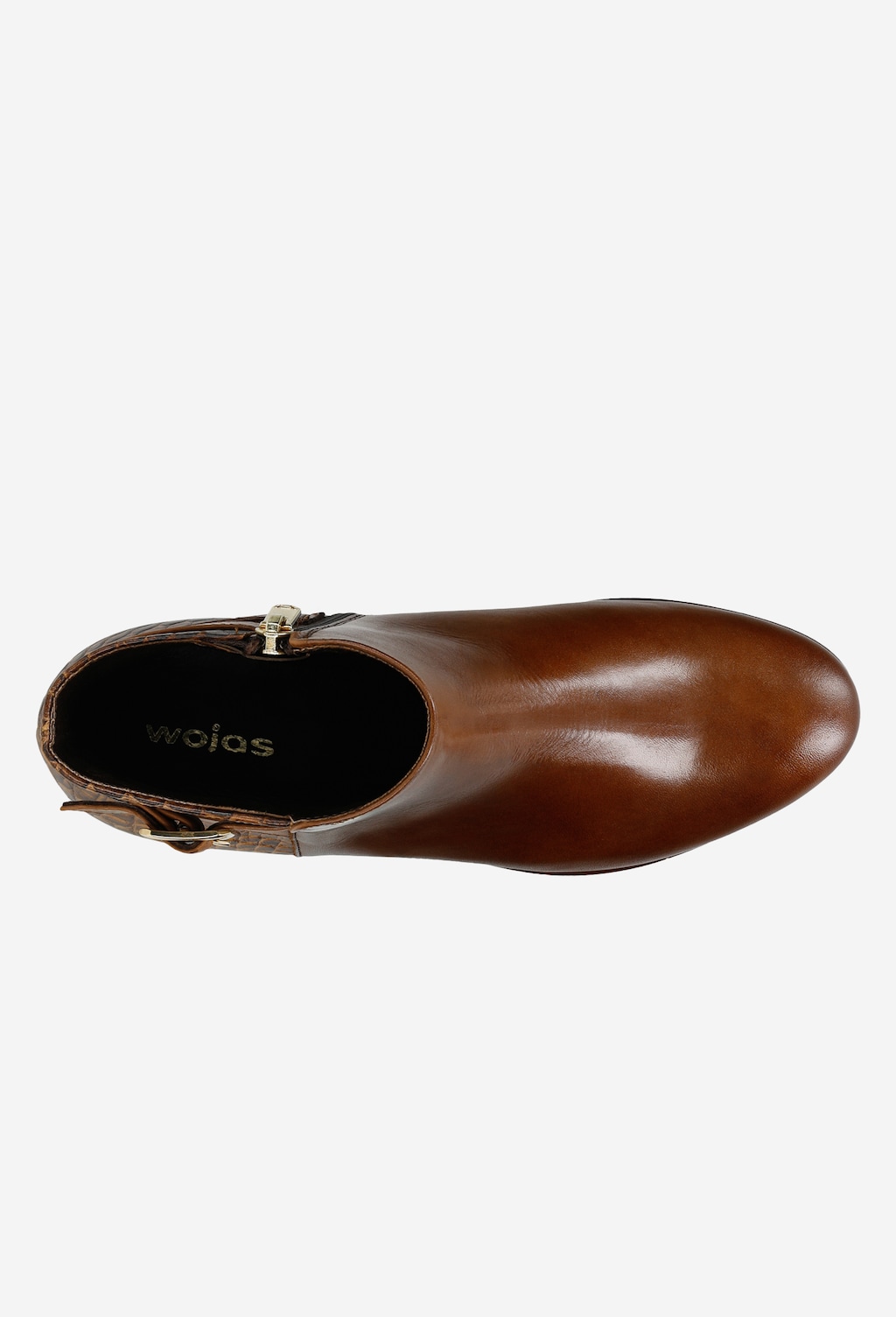 Hnedé nízke čižmy pre dámu s jedinečným vzorovaním 55066-52 Widok 5