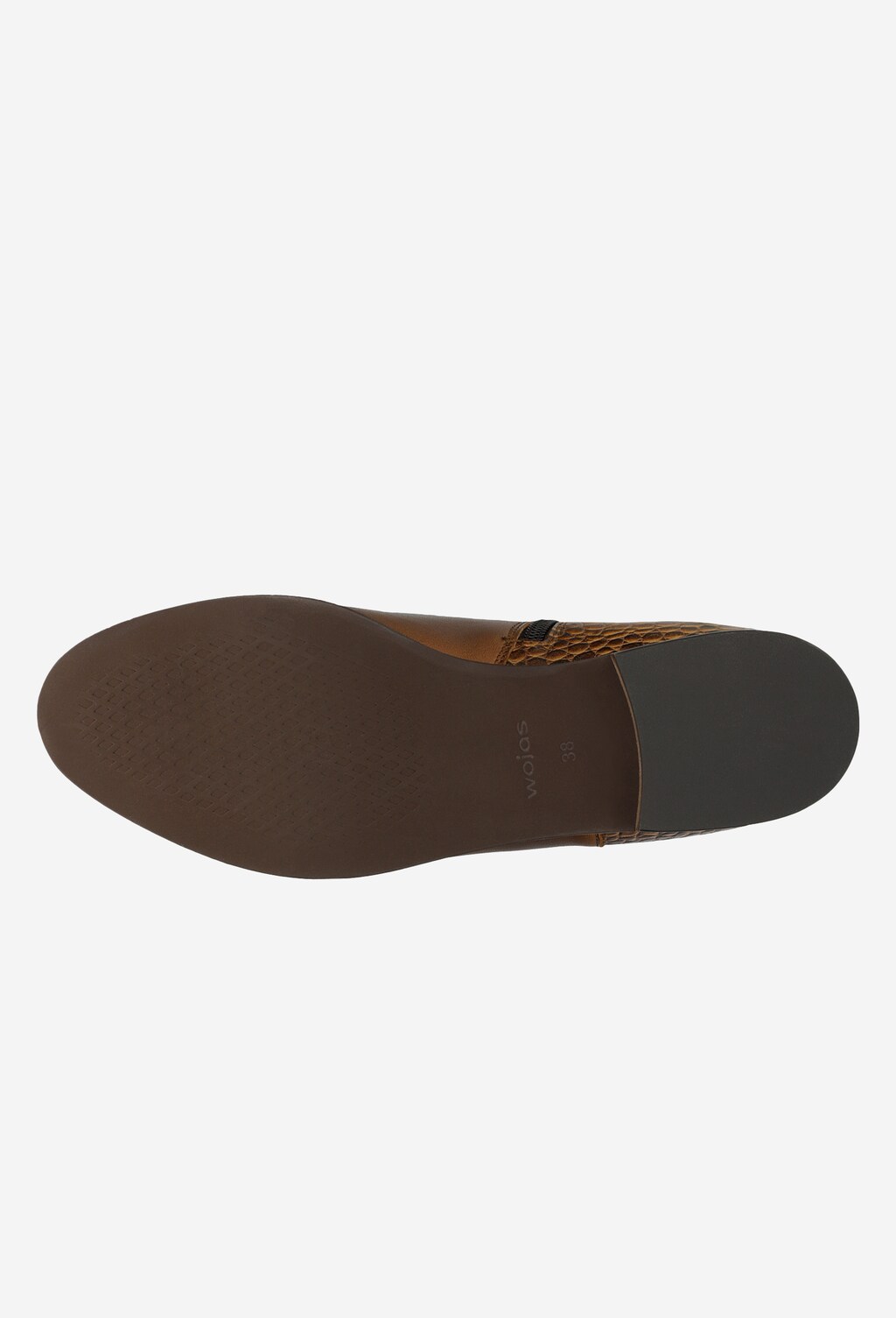 Hnedé nízke čižmy pre dámu s jedinečným vzorovaním 55066-52 Widok 6