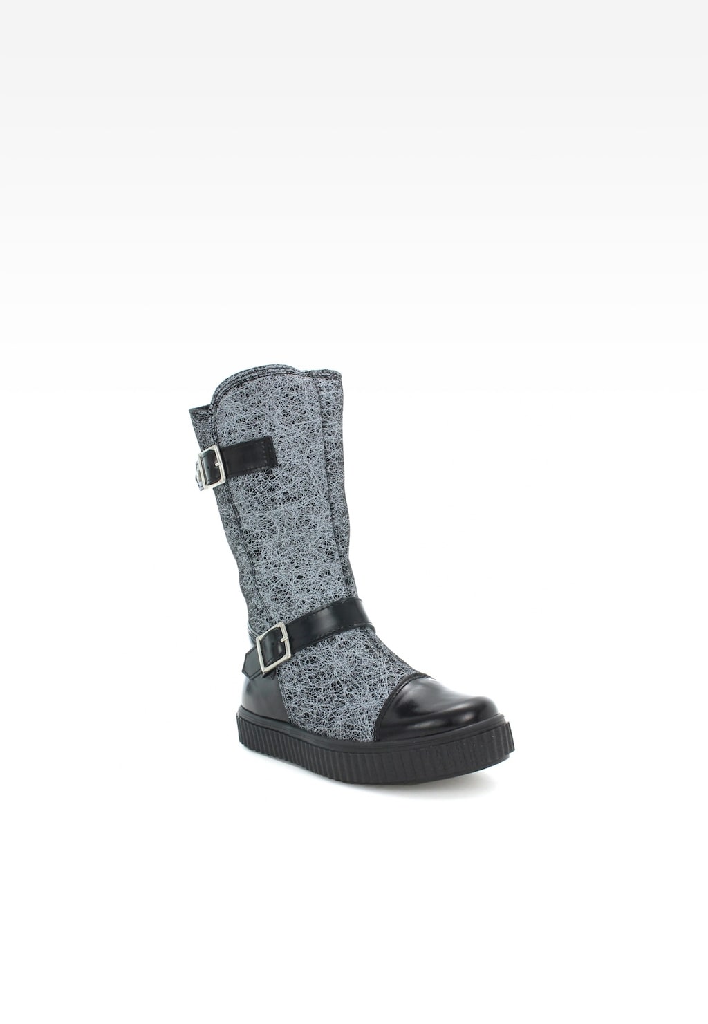 Zateplené čižmy BARTEK W-64413W/87K, pre dievčatá, čierno-sivé Widok 2