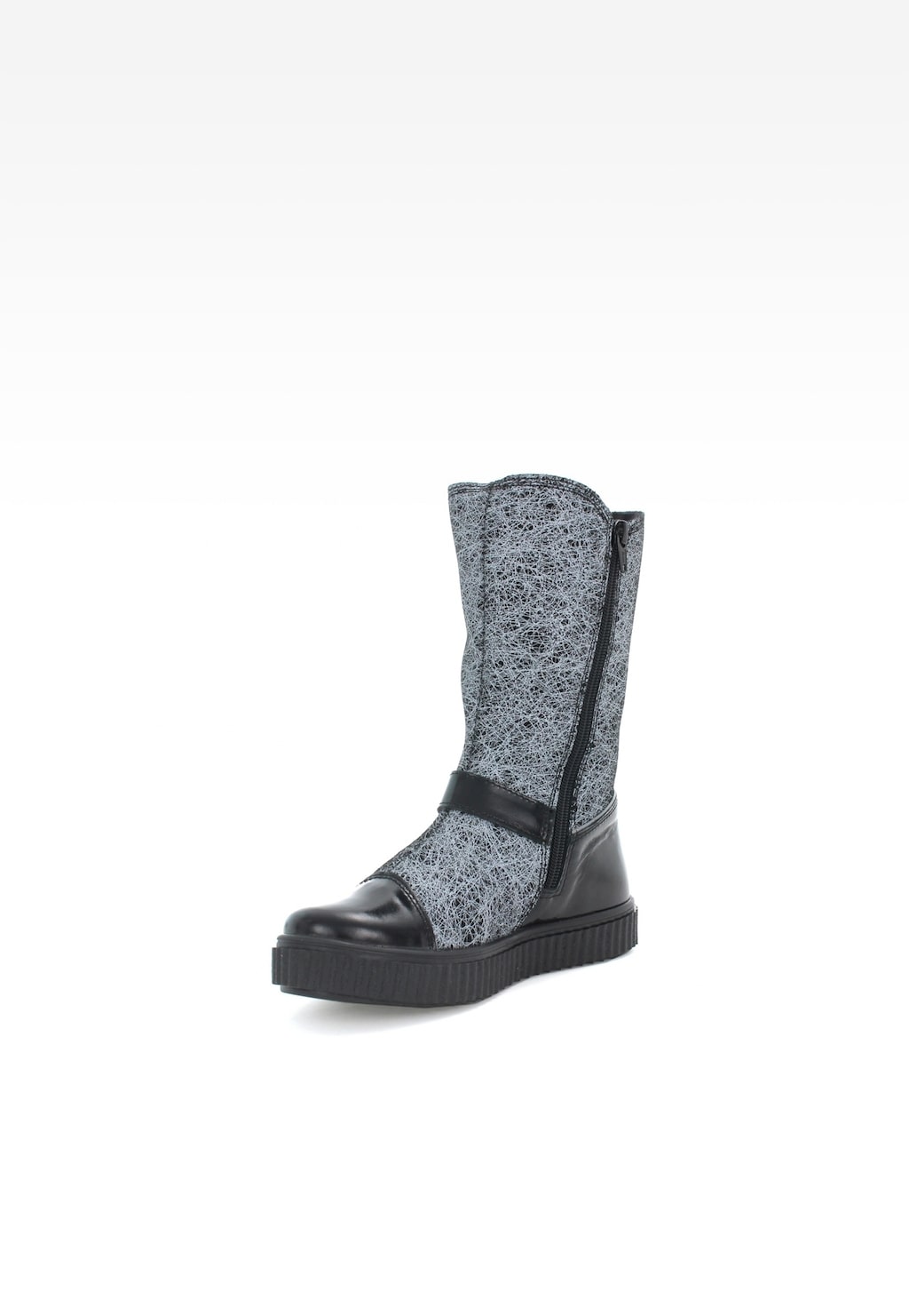 Zateplené čižmy BARTEK W-64413W/87K, pre dievčatá, čierno-sivé Widok 3