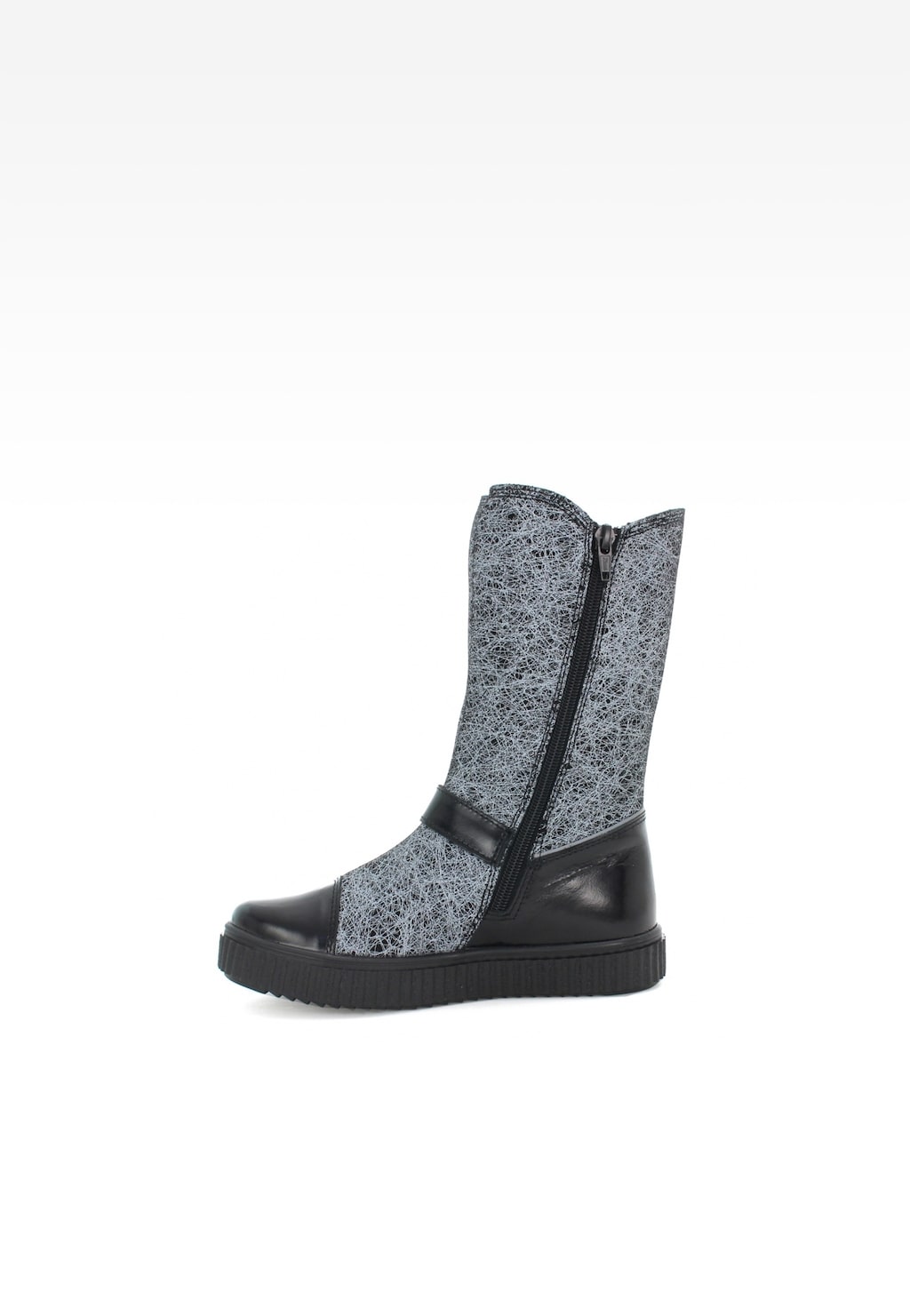 Zateplené čižmy BARTEK W-64413W/87K, pre dievčatá, čierno-sivé Widok 4