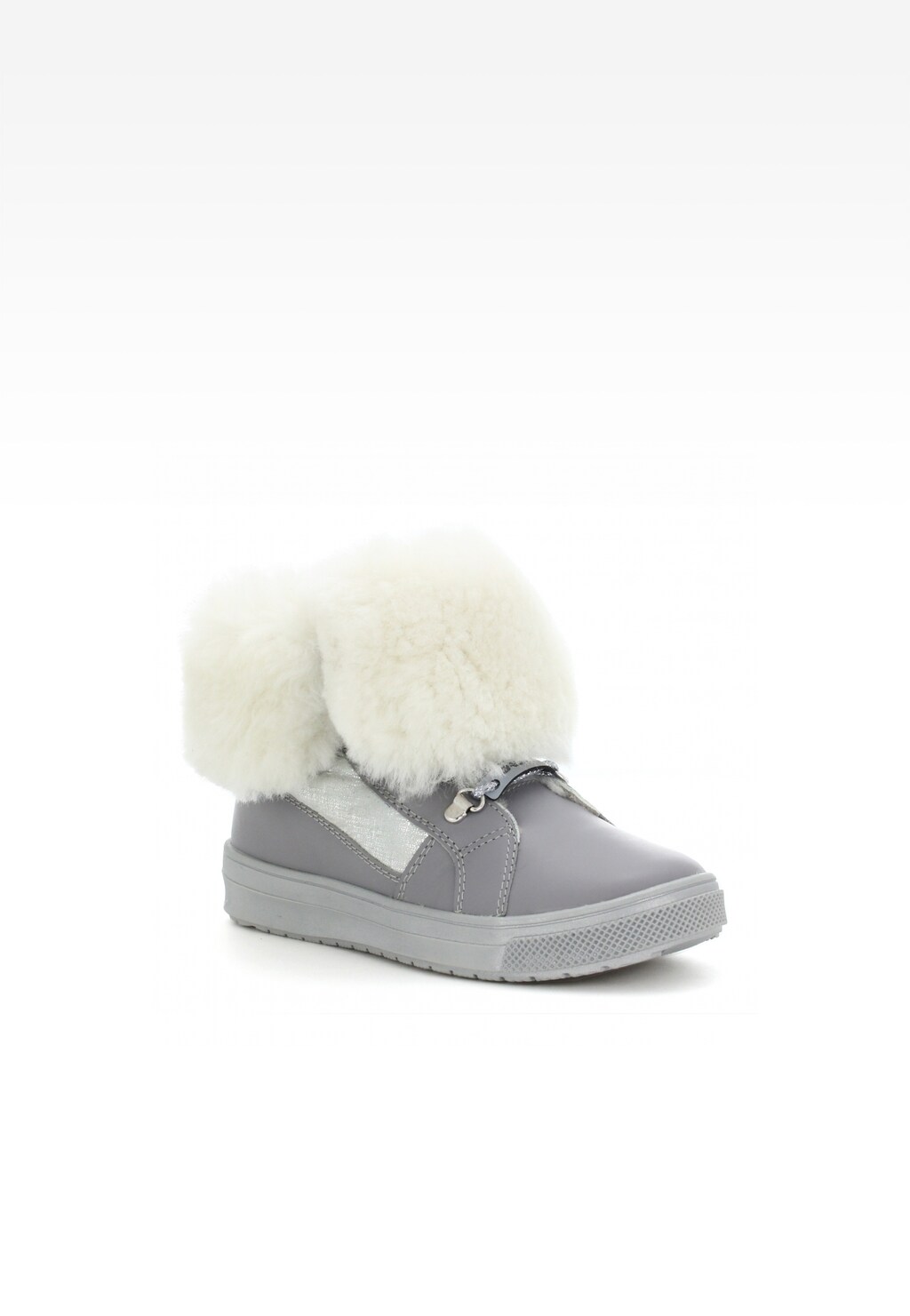 Trzewiki ocieplane BARTEK W-972860/1KC, dla dziewcząt, szary Widok 2