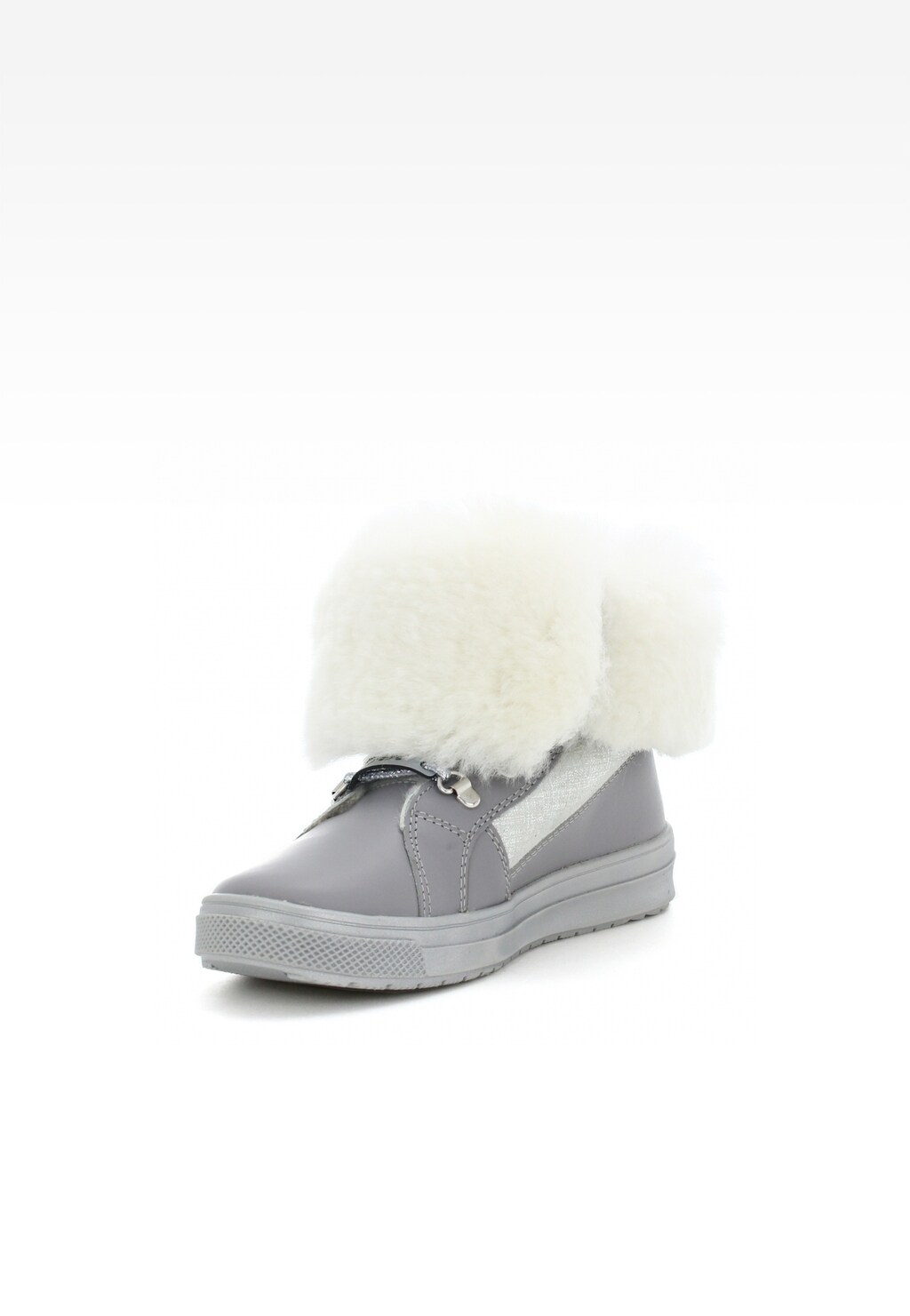 Trzewiki ocieplane BARTEK W-972860/1KC, dla dziewcząt, szary Widok 3