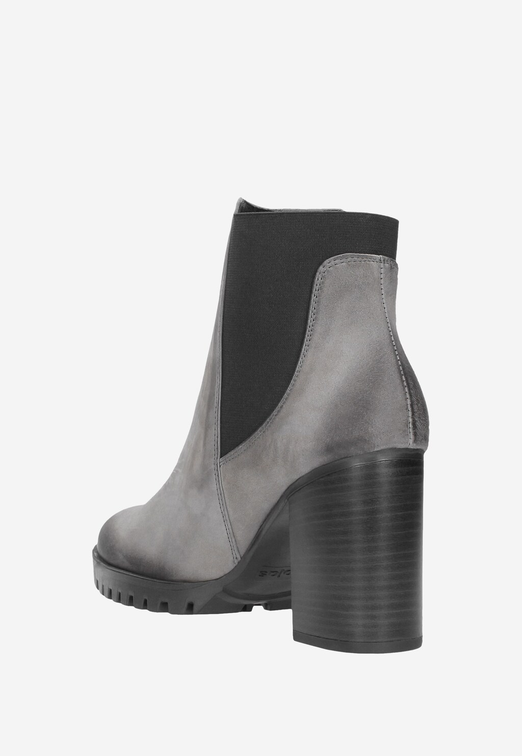 Dámske členkové topánky zo sivej kože do práce aj von 55095-80 Widok 4