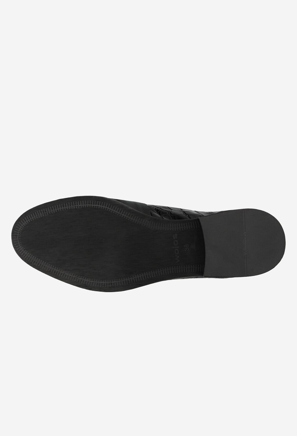 Černé mokasíny dámské s imitací krokodýlí kůže 46004-51 Widok 6