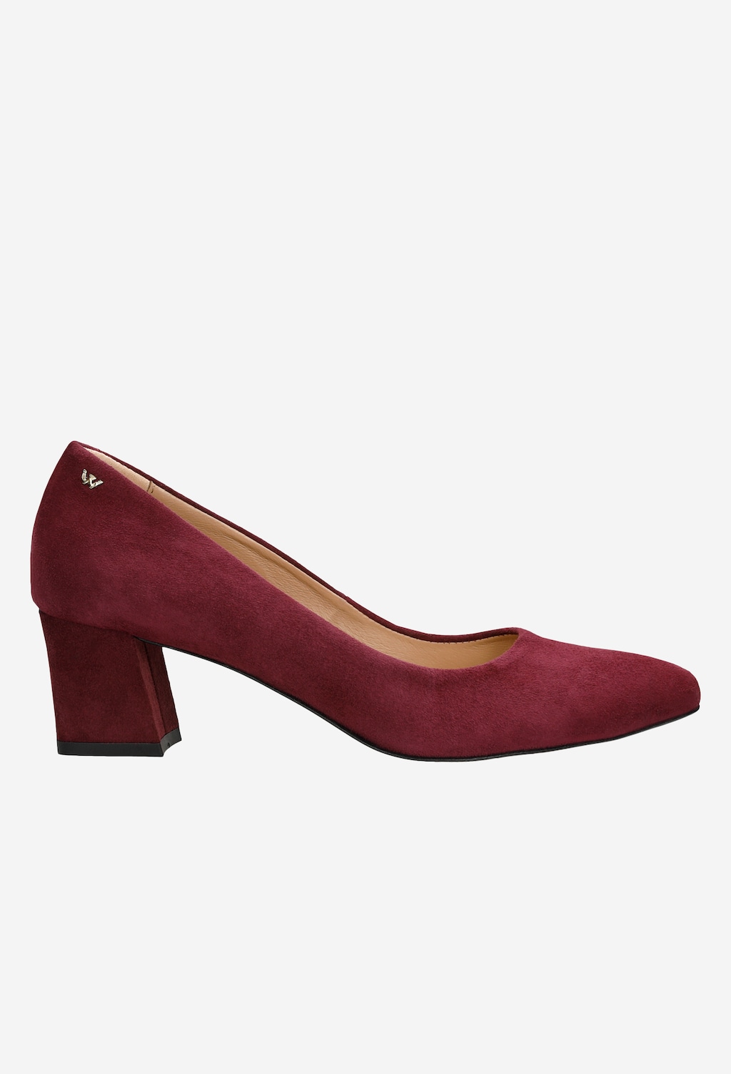 Semišové lodičky v štýlovej bordovej farbe 9296-65 Widok 1