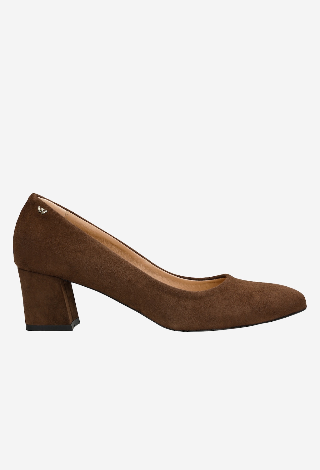 Dámske lodičky z velúrovej kože na nízkom podpätku 9296-63 Widok 2