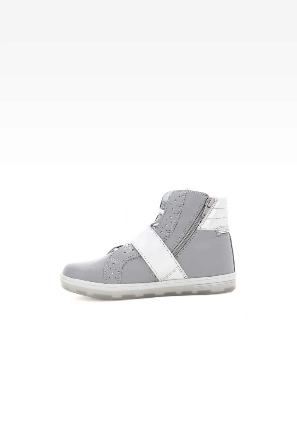 Botki BARTEK W-24376/SZ/0A7 II, dla dziewcząt, szaro-srebrny Widok 4