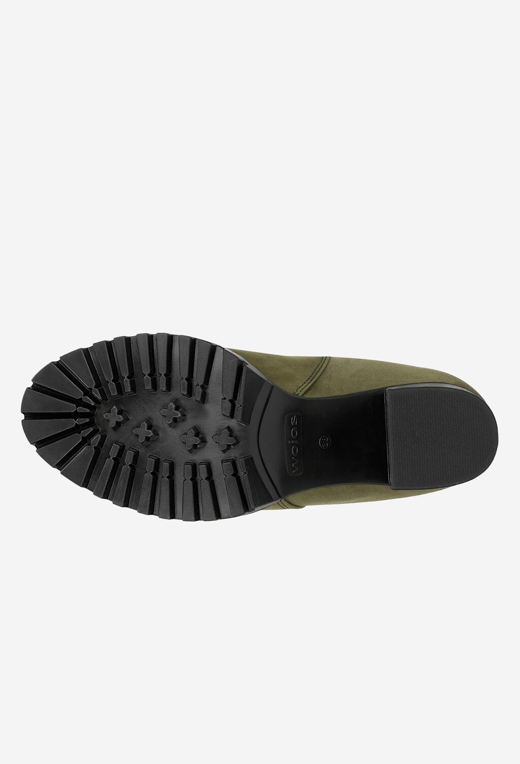 Členkové čižmy na opätku v krásnej khaki farbe 55095-87 Widok 6