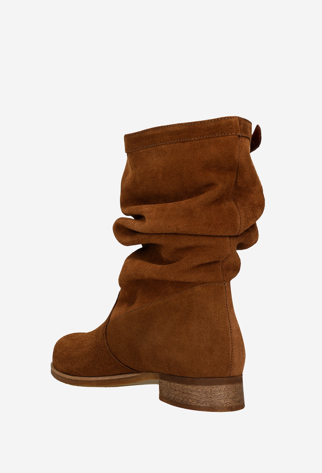 Ležérne kožené nízke čižmy z prírodnej velúrovej kože 55039-62 Widok 4