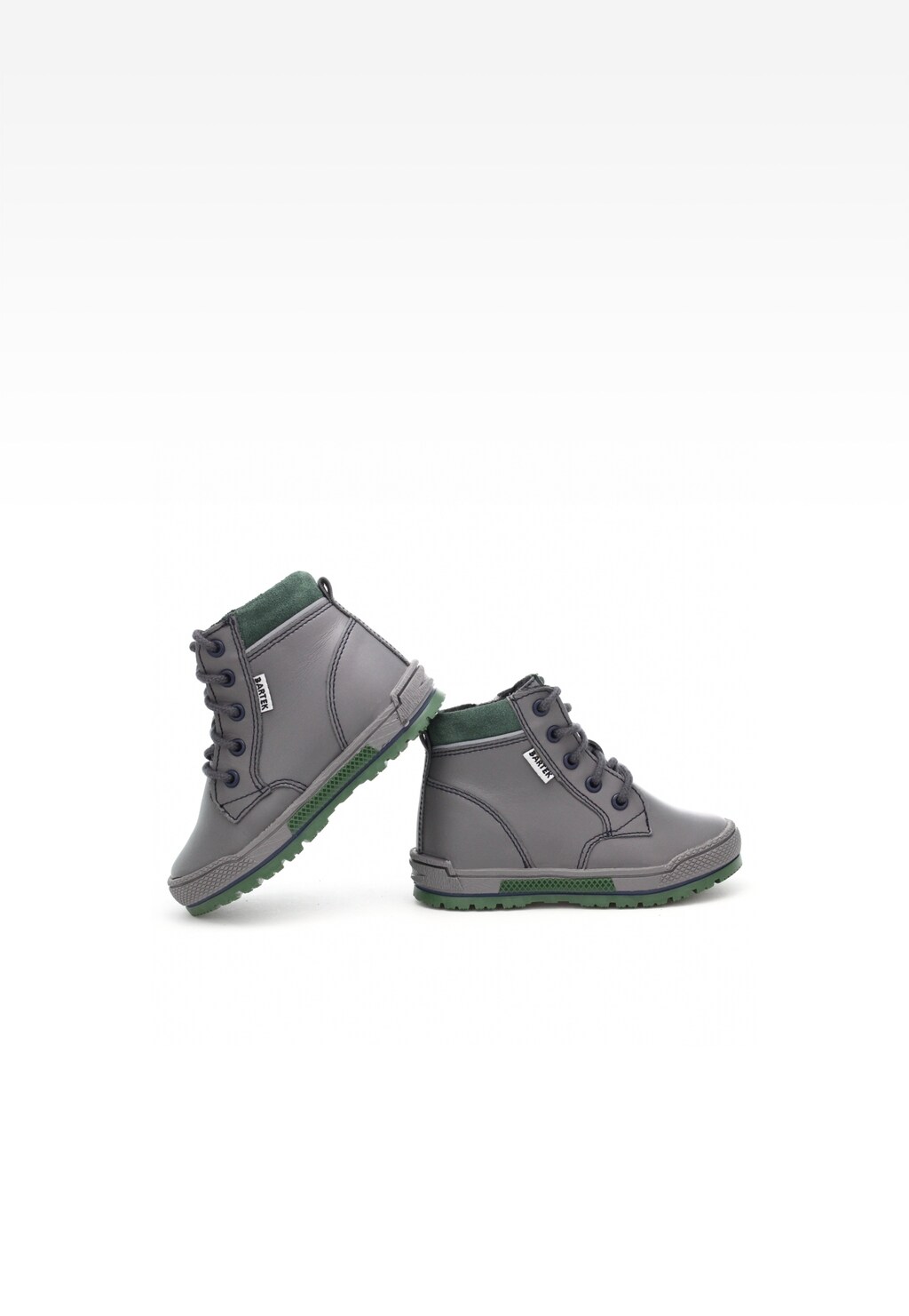 Trzewiki ocieplane BARTEK 091813/0P-NSG II, dla chłopców, szaro-zielony Widok 6
