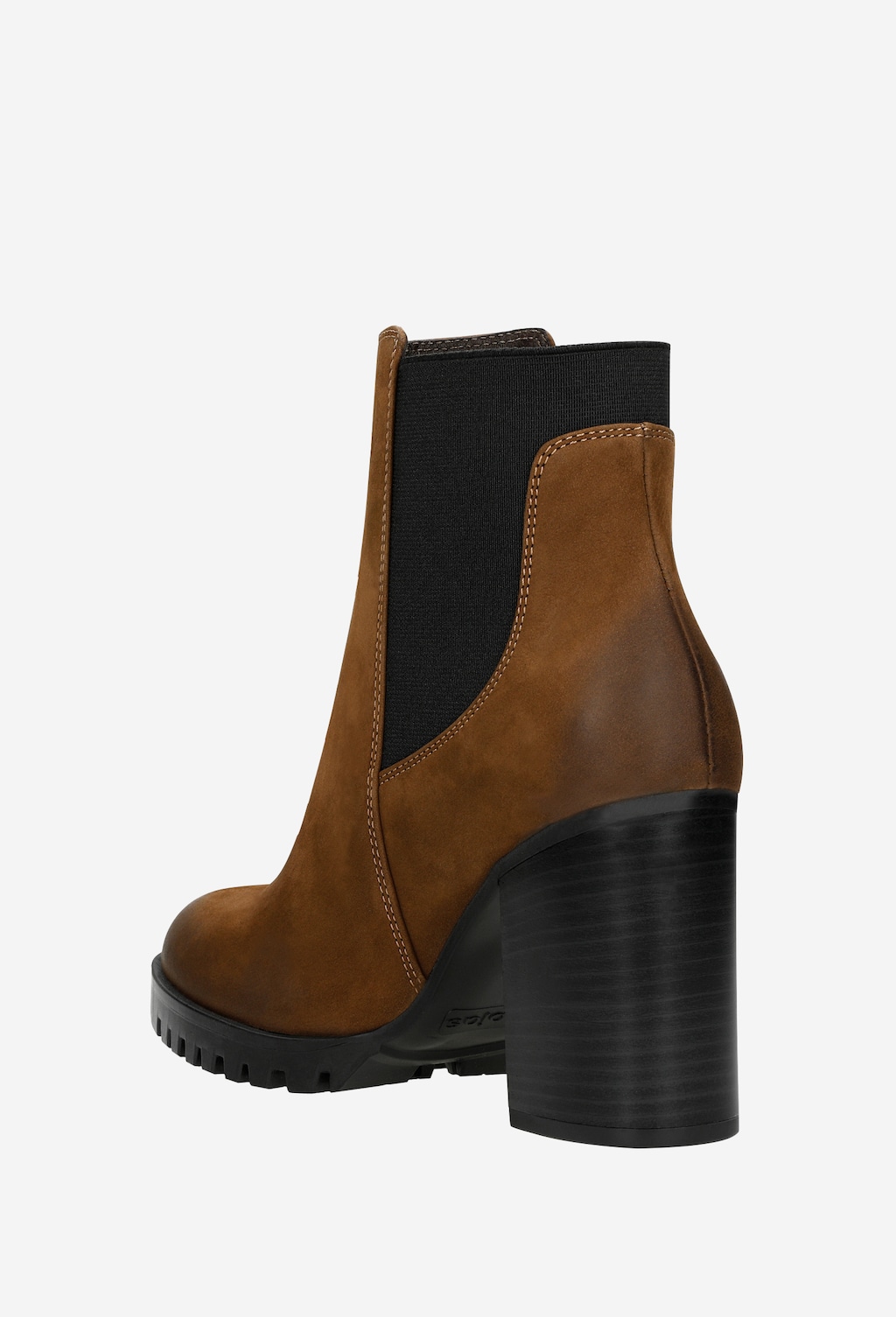 Vysoké dámske členkové čižmy z odolnej nubuk kože 55095-82 Widok 3