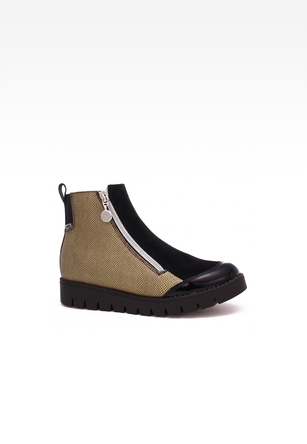 Zateplené kotníkové topánky BARTEK 4443-9ABP, pre dievčatá, béžovo-čierne Widok 1