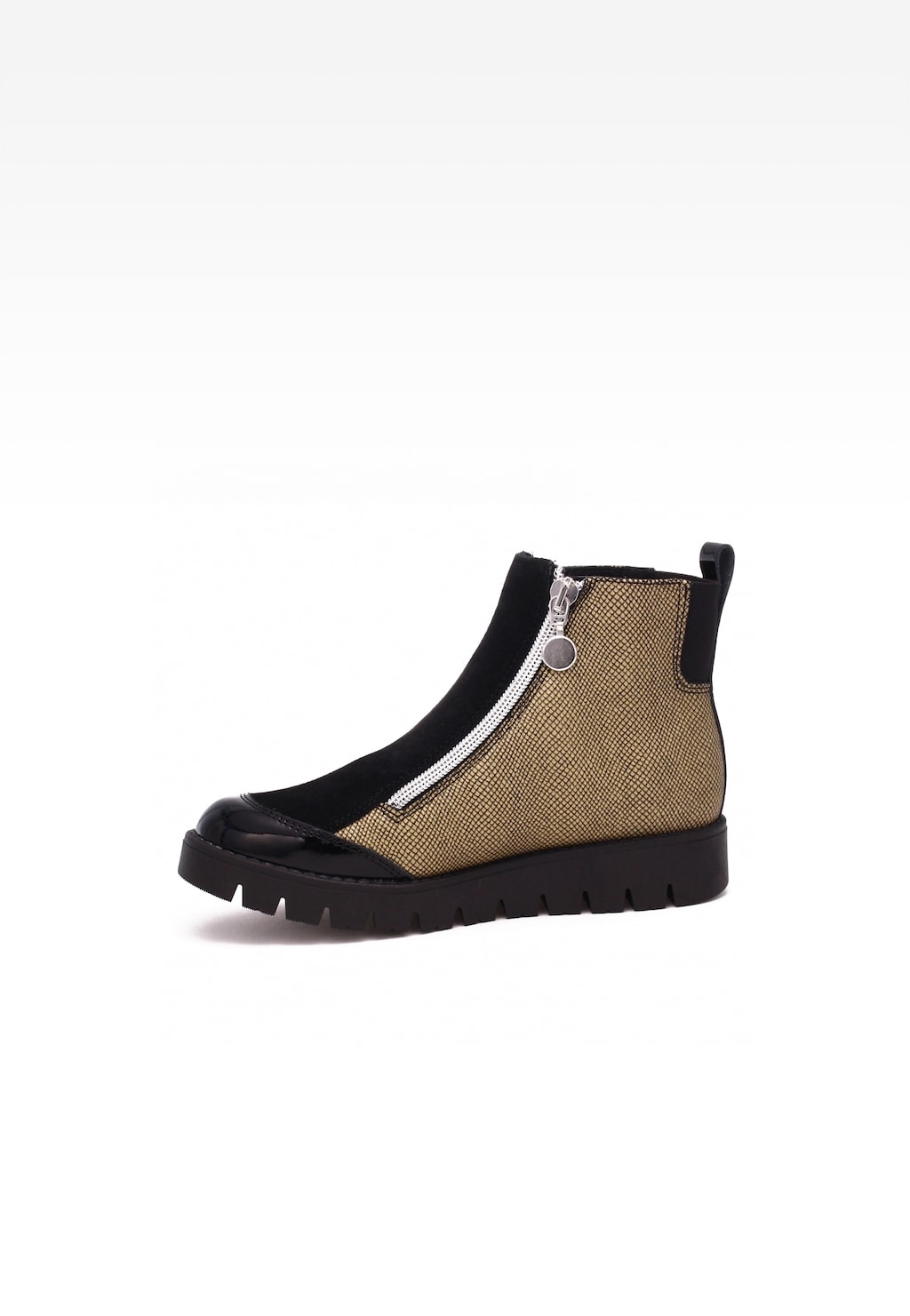 Zateplené kotníkové topánky BARTEK 4443-9ABP, pre dievčatá, béžovo-čierne Widok 4