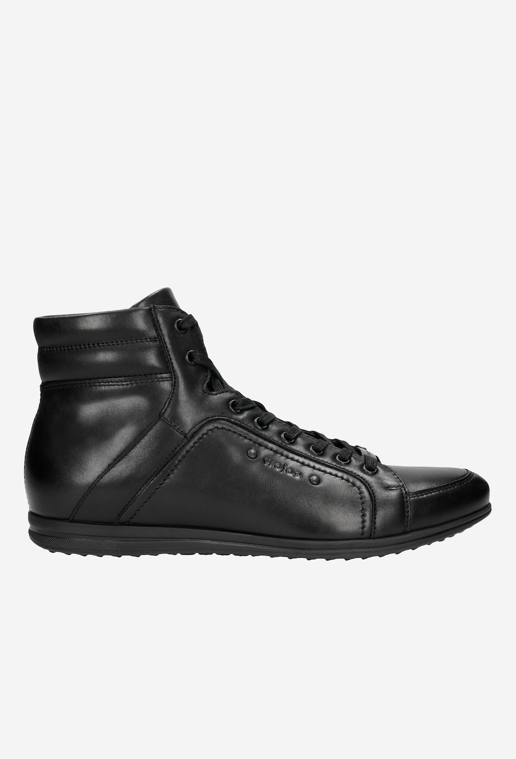 Šněrovací kotníkové boty pánské z černé kůže 24005-51 Widok 1