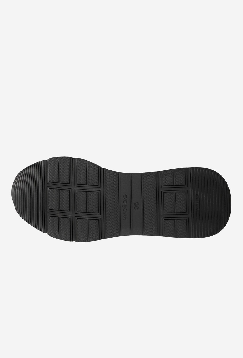 Czarne sneakersy damskie na grubej podeszwie 46057-51 Widok 6