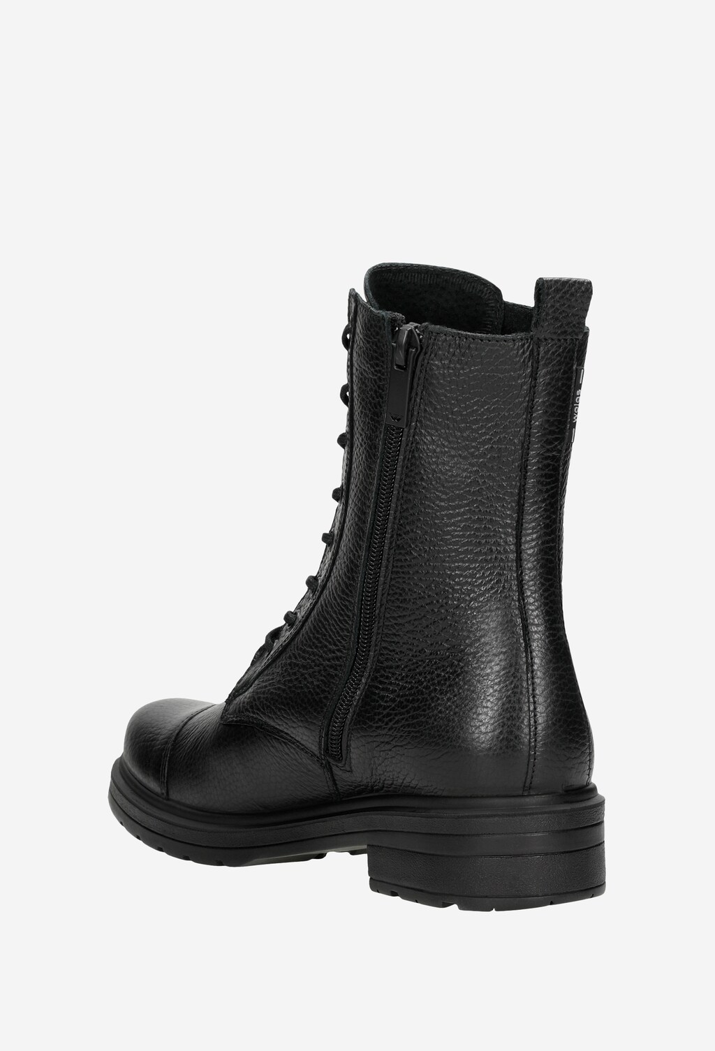 Zimná členková obuv dámska zo štruktúrovanej lícovej kože 64026-51 Widok 3