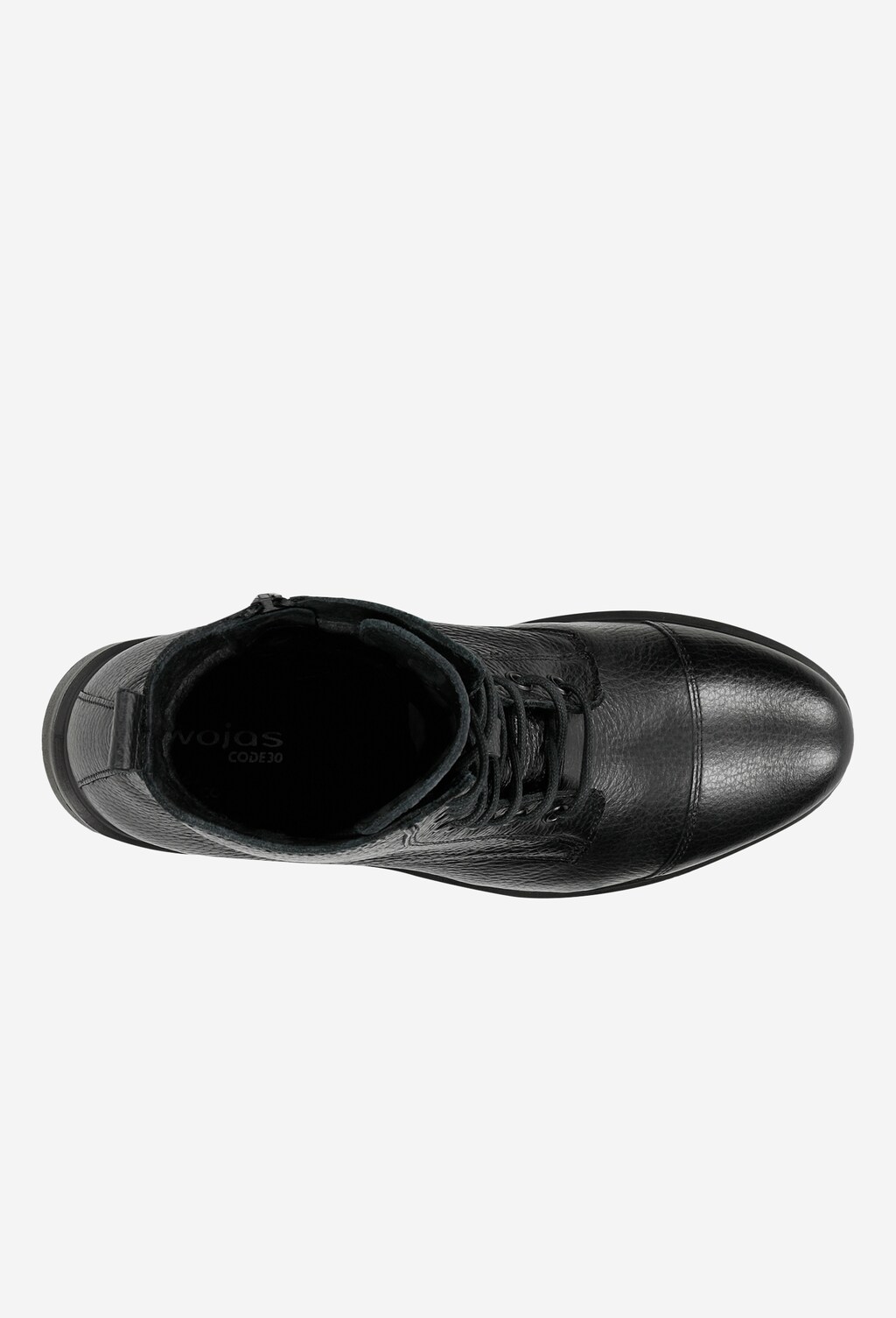 Zimná členková obuv dámska zo štruktúrovanej lícovej kože 64026-51 Widok 4