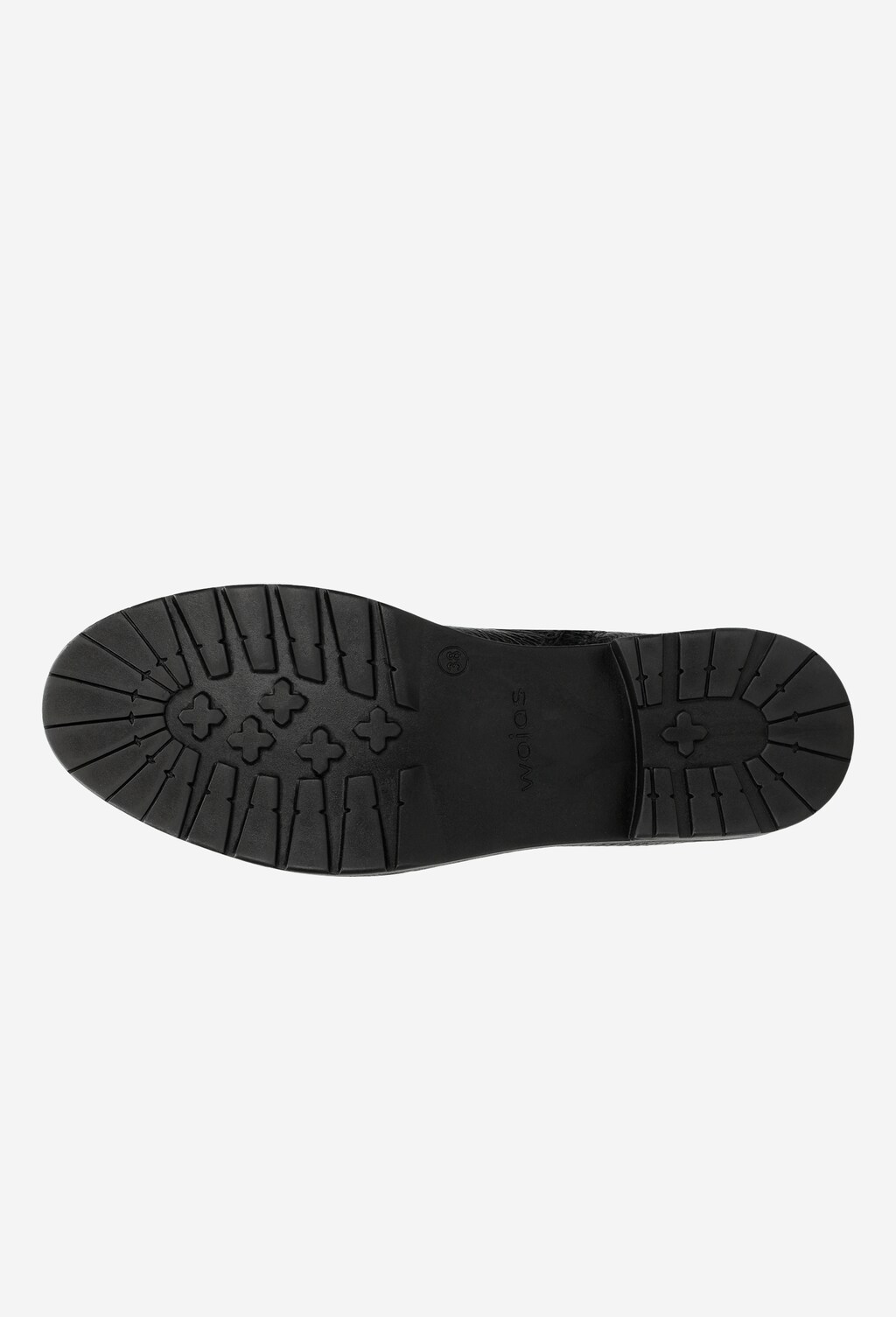 Zimná členková obuv dámska zo štruktúrovanej lícovej kože 64026-51 Widok 5