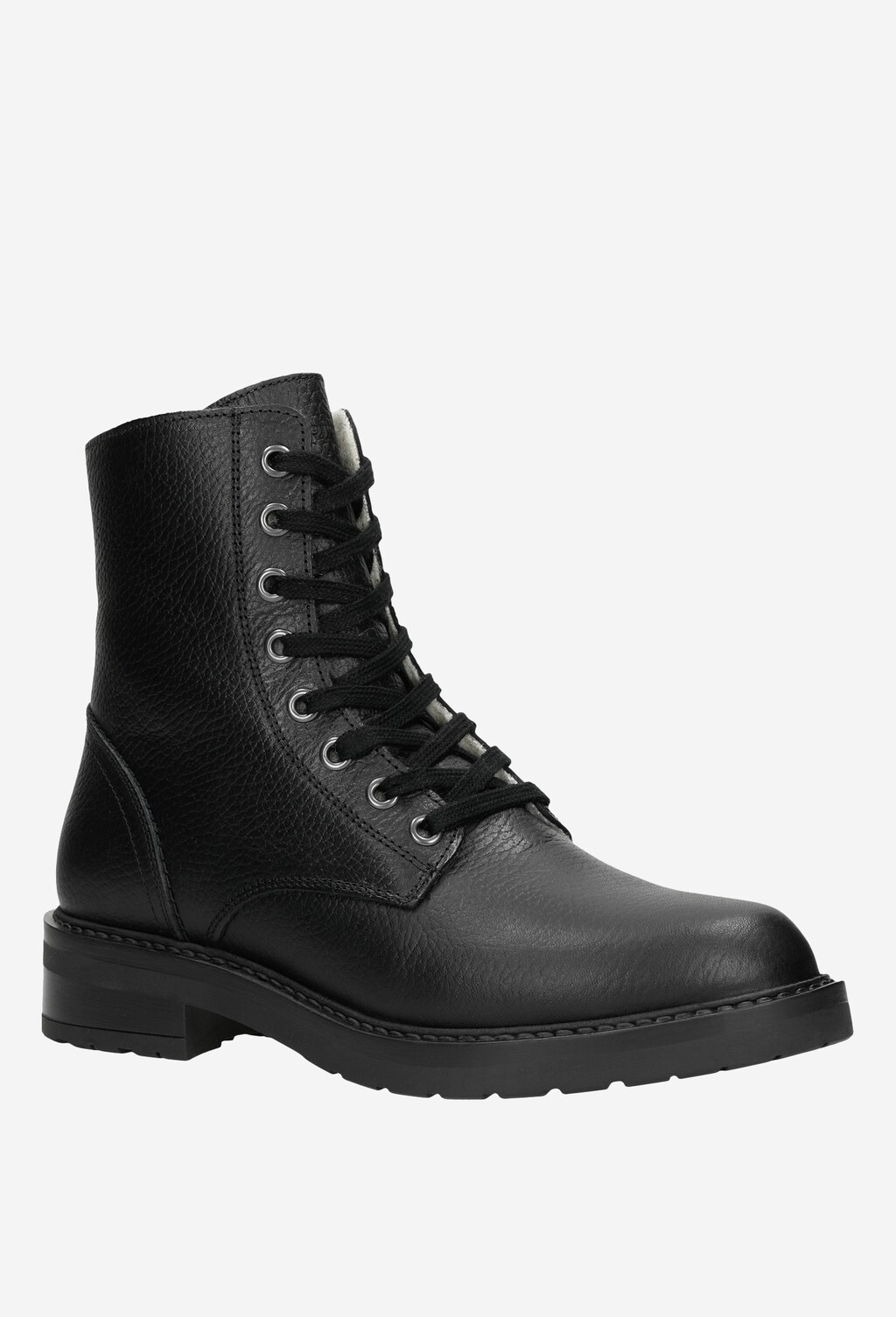 Jednoduché dámske členkové čižmy z prírodnej kože 64034-51 Widok 3