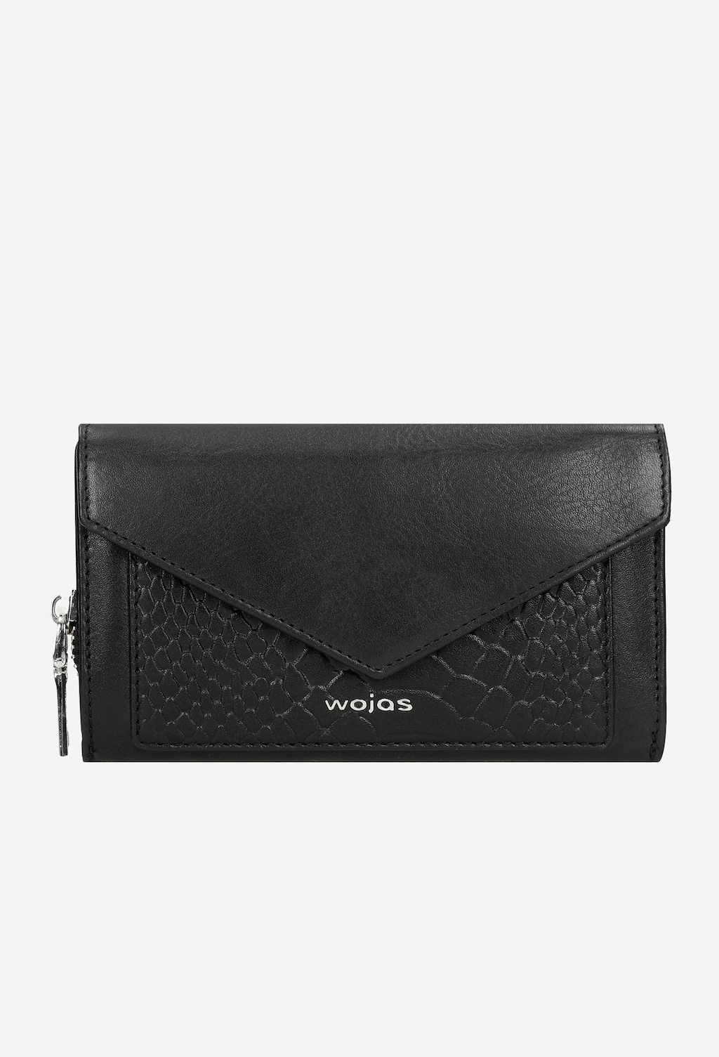 Černá kožená dámská peněženka s hadím efektem 91012-51 Widok 2