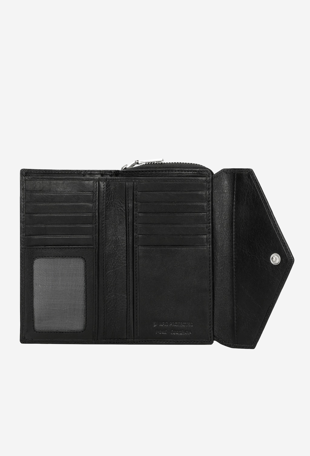 Černá kožená dámská peněženka s hadím efektem 91012-51 Widok 5