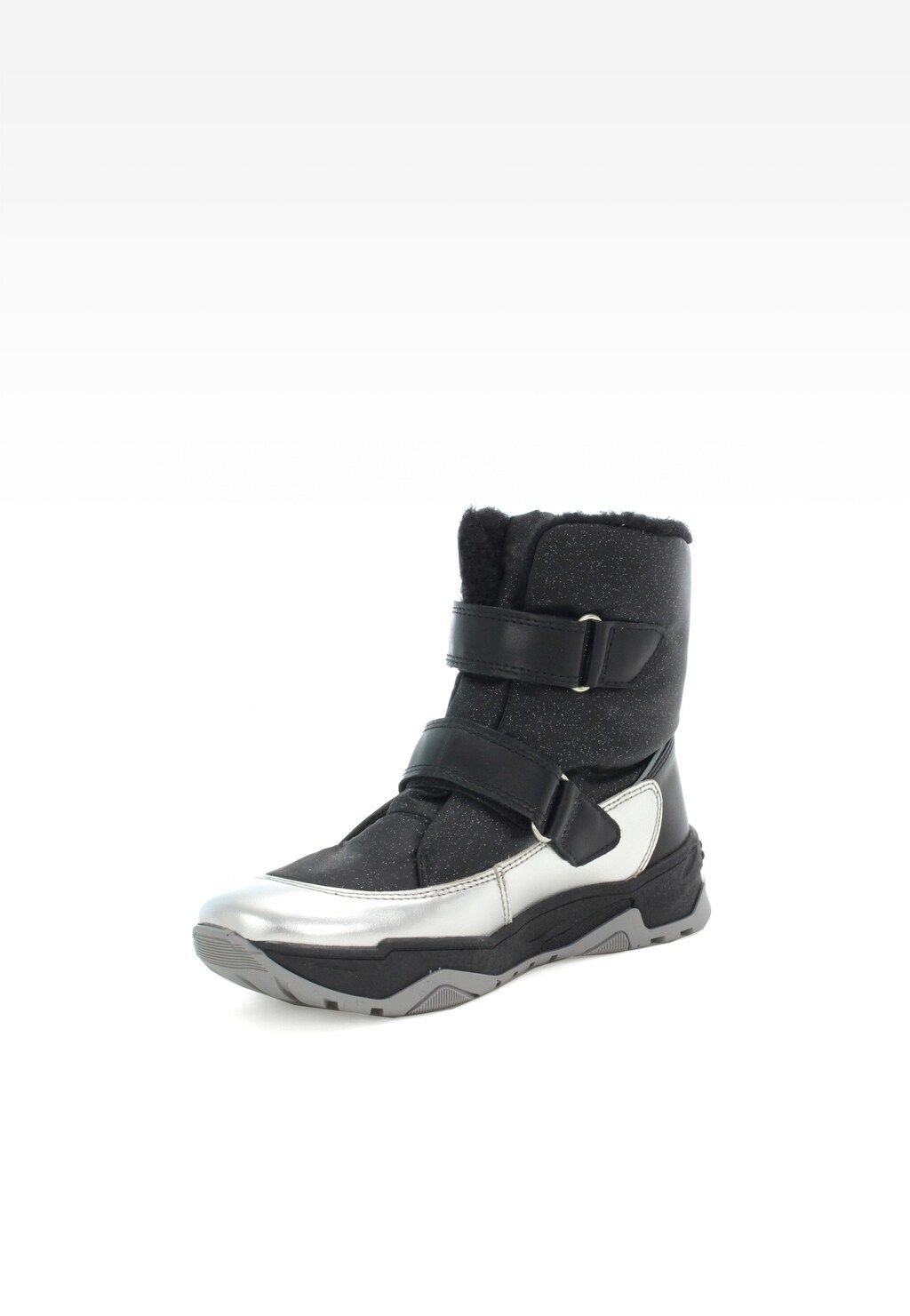 Kozaki ocieplane BARTEK W-64077W/SI5, dla dziewcząt, biało-czarne Widok 3