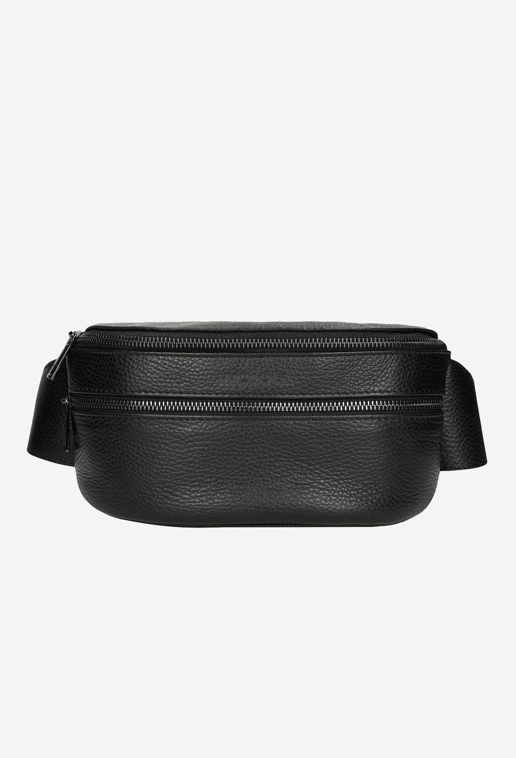 Czarna nerka ze skóry licowej 80101-51 Widok 2