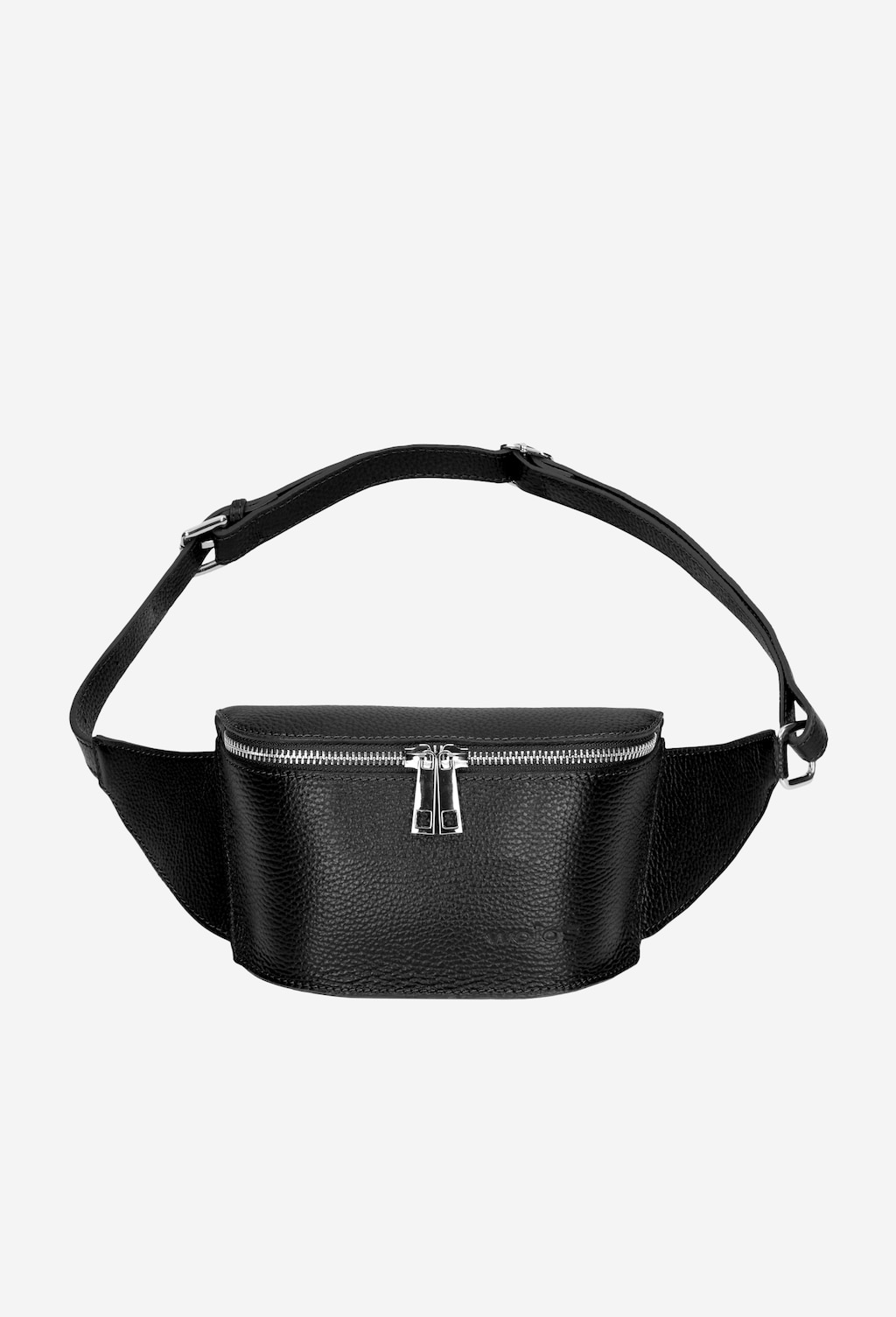 Czarna pojemna nerka zapinana na srebrny zamek 80096-51 Widok 5