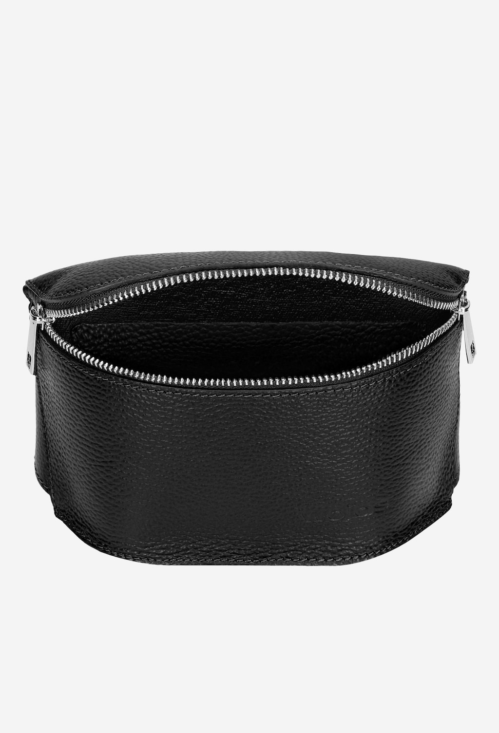 Czarna pojemna nerka zapinana na srebrny zamek 80096-51 Widok 6