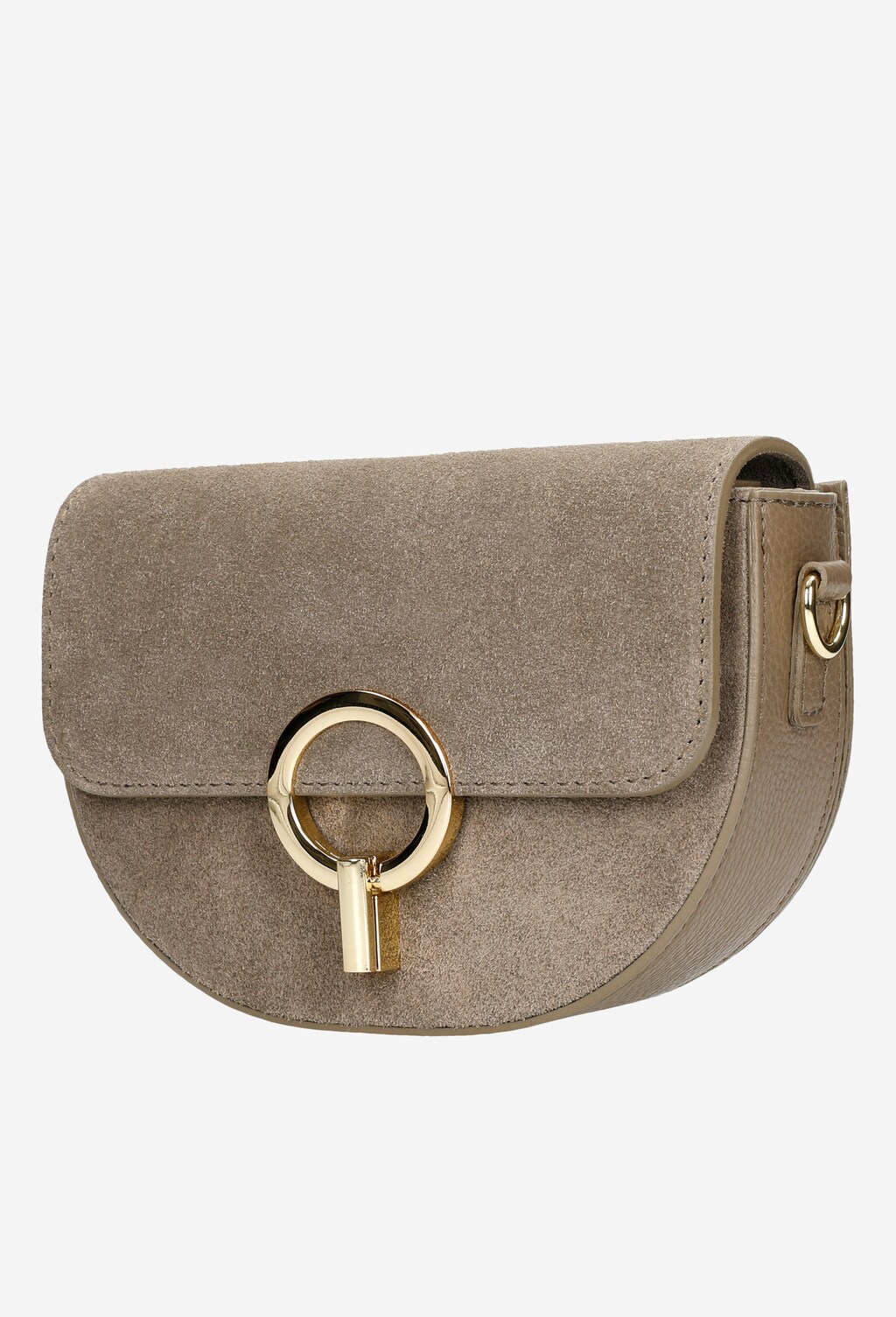 Mała beżowa damska torebka półksiężyc 80107-64 Widok 2