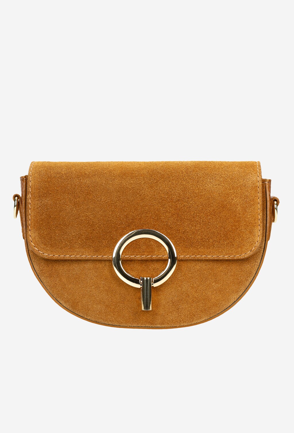 Jasnobrazowa torebka damska z okrągłym zapięciem 80107-63 Widok 2