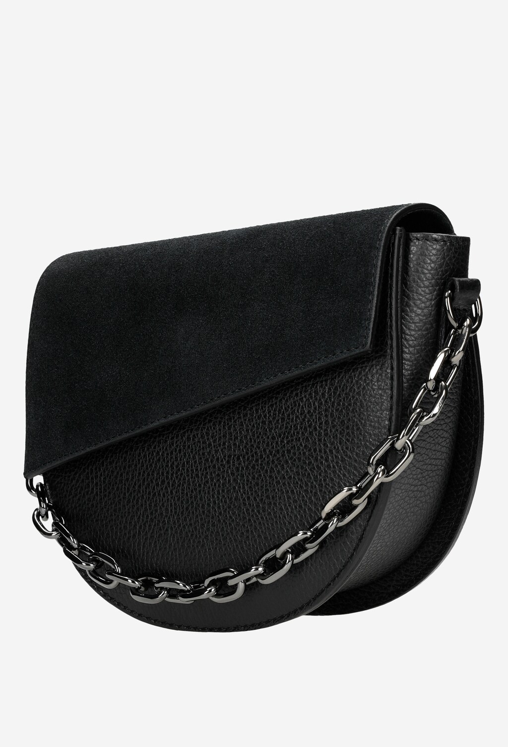 Czarna torebka damska z łączonych skór 80109-71 Widok 2