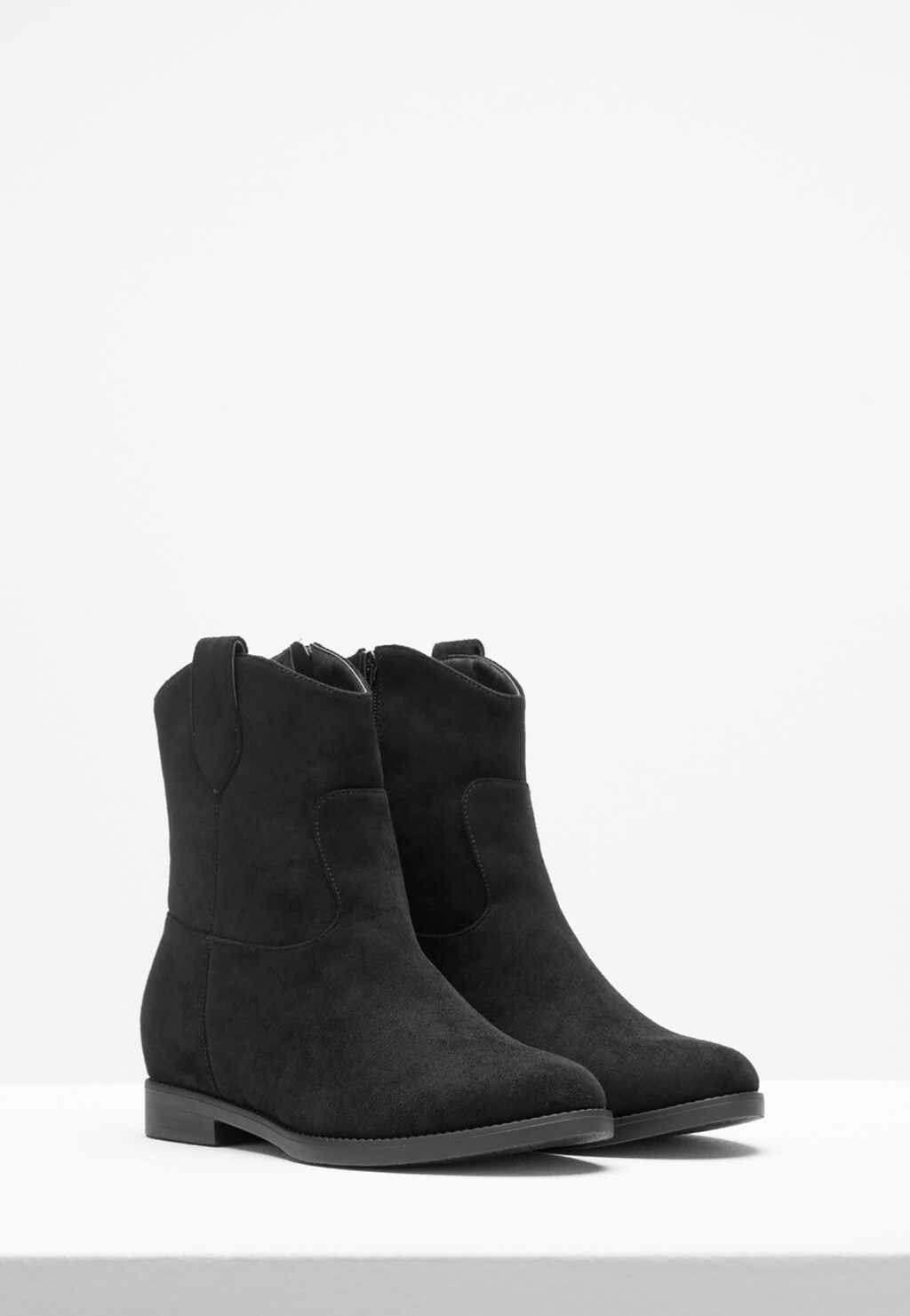 WJS czarne wsuwane botki damskie na zimę WJS46020-41 Widok 2