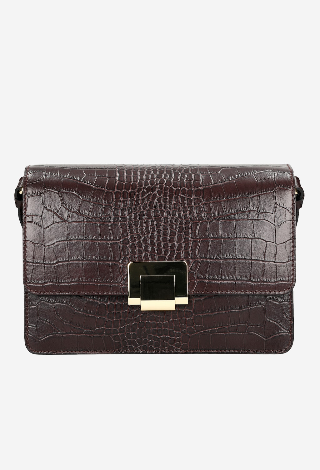 Fioletowa torebka damska w motyw skóry krokodyla 9870-55 Widok 1