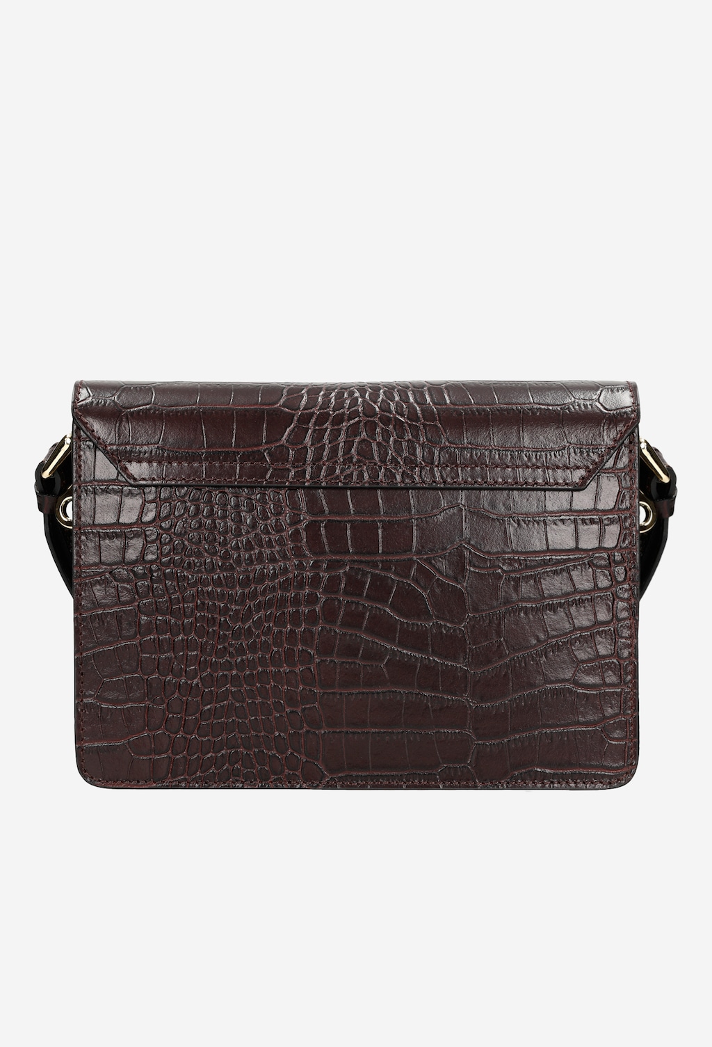 Fioletowa torebka damska w motyw skóry krokodyla 9870-55 Widok 3