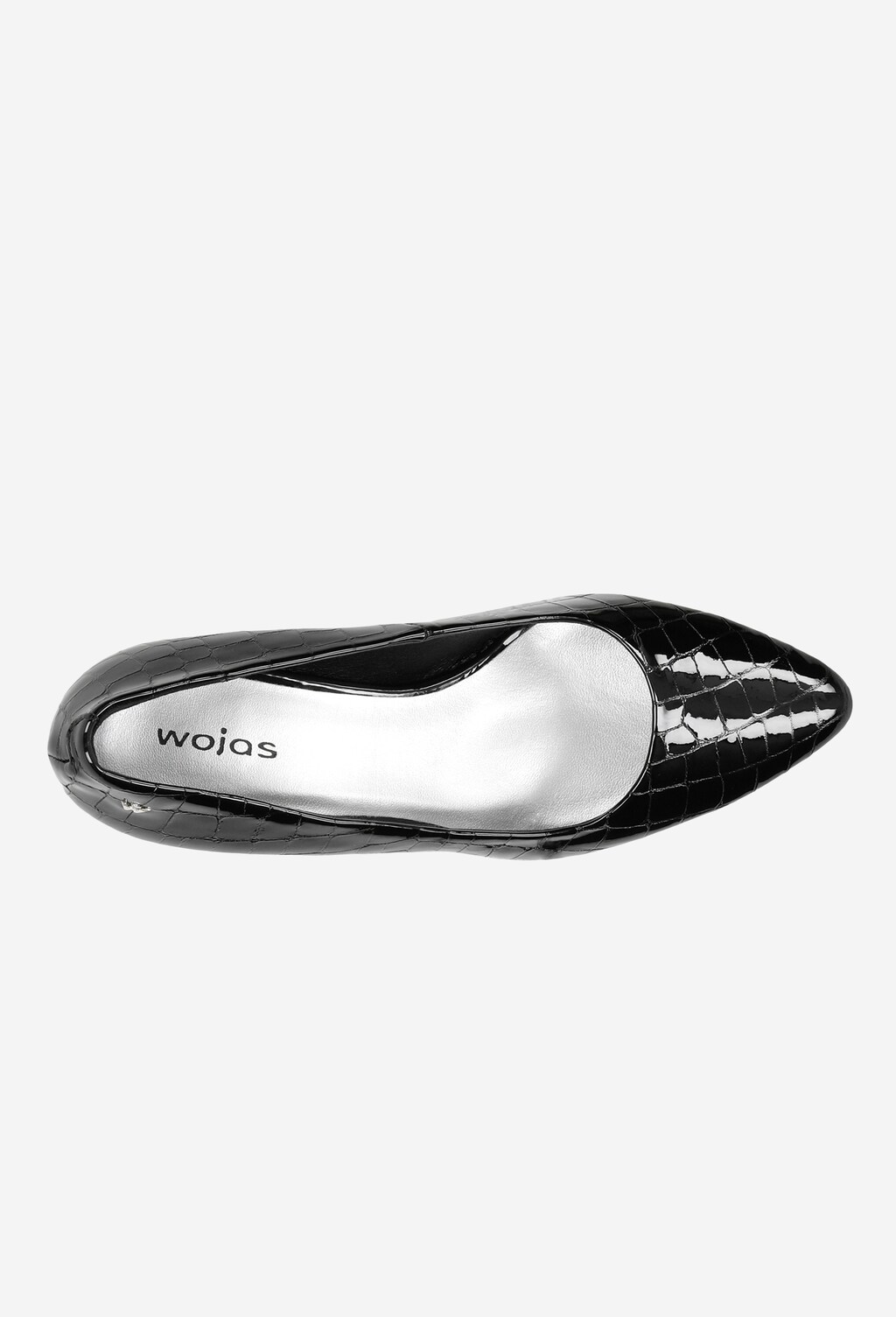 Černé dámské lodičky s efektem hadí kůže 35058-31 Widok 5