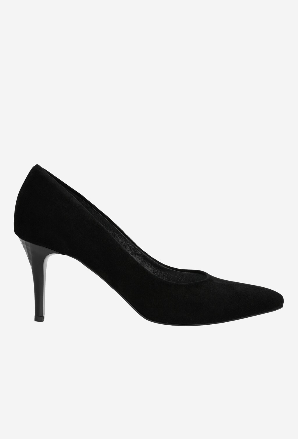 Semišové dámske lodičky v čiernom farebnom prevedení 35059-61 Widok 2